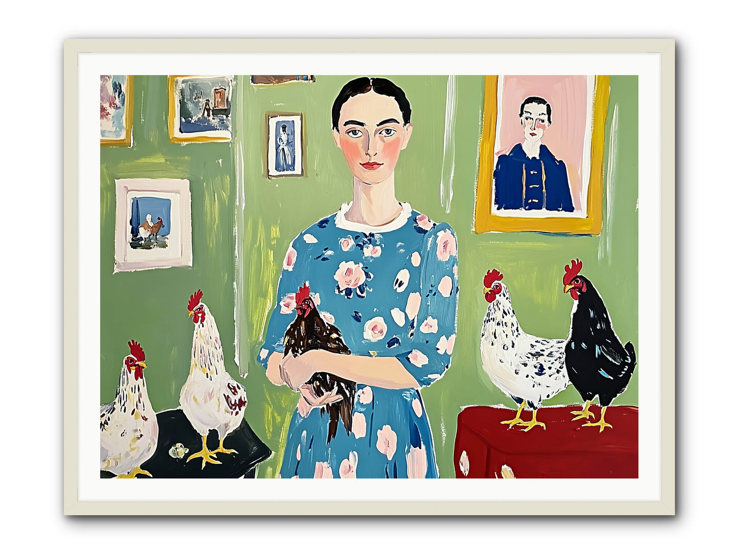 Merry Cricket -- Framed Print - White 48x36