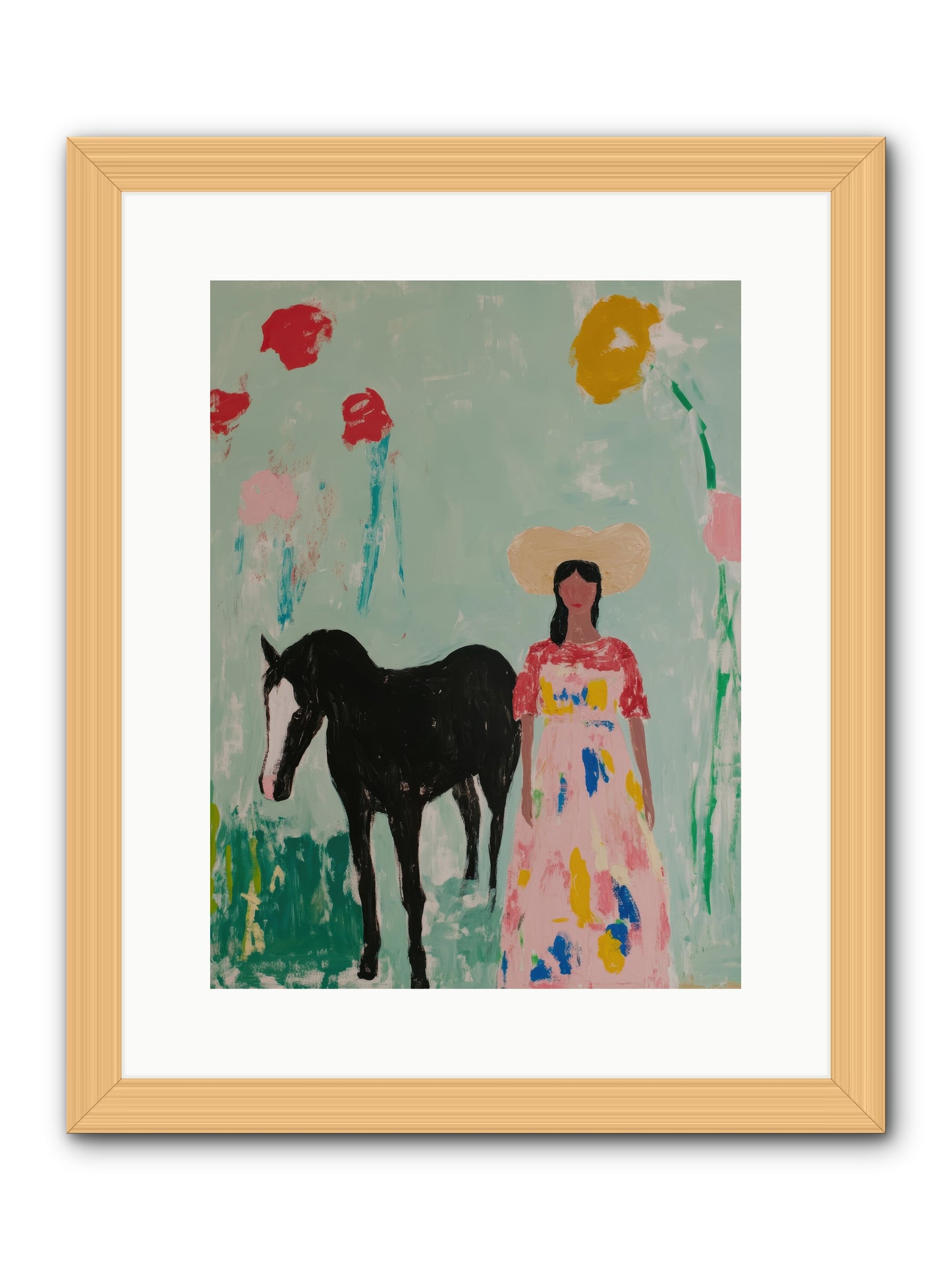 Mesa Moon Melody -- Framed Print - Natural 12x16