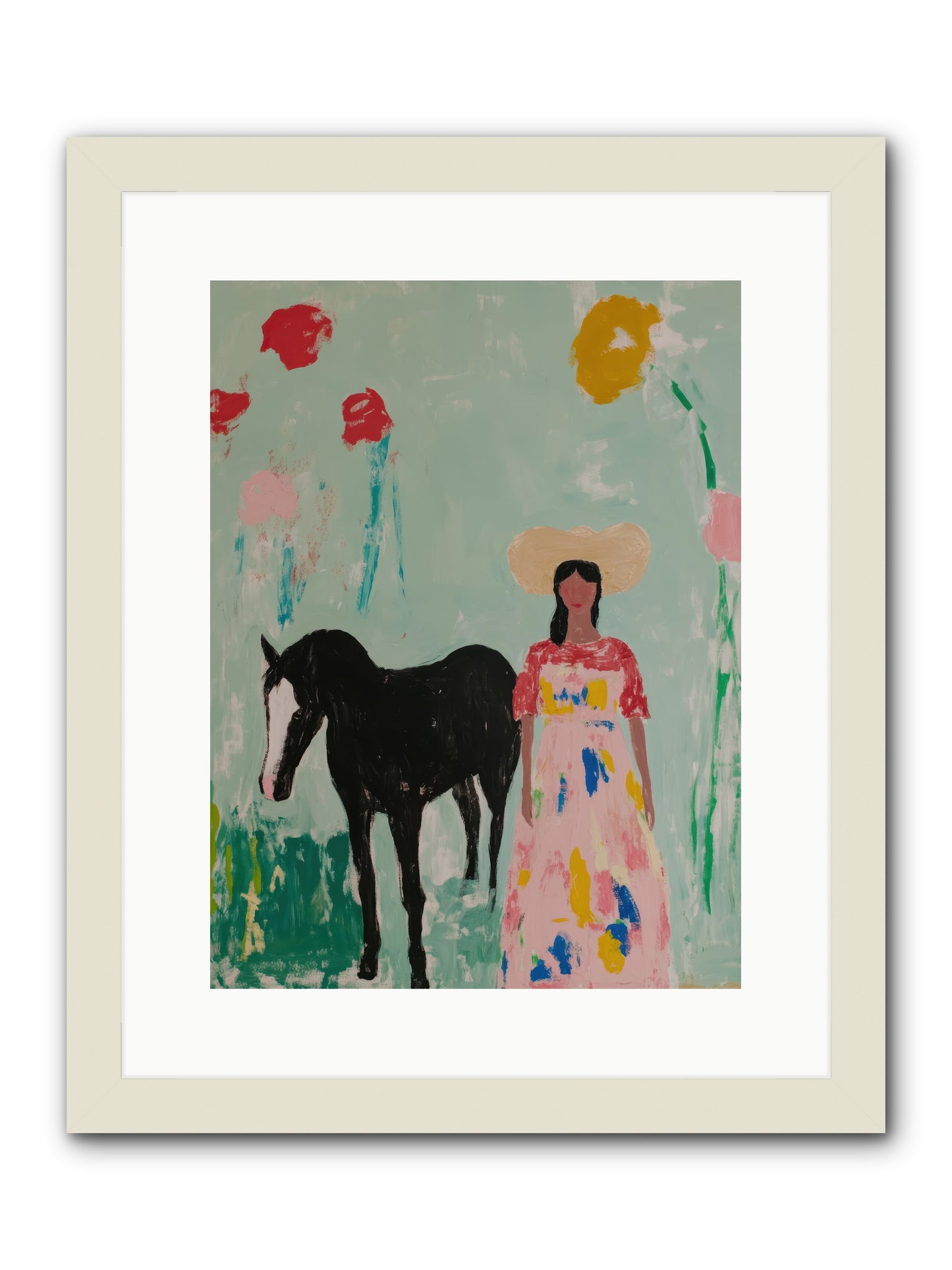 Mesa Moon Melody -- Framed Print - White 12x16