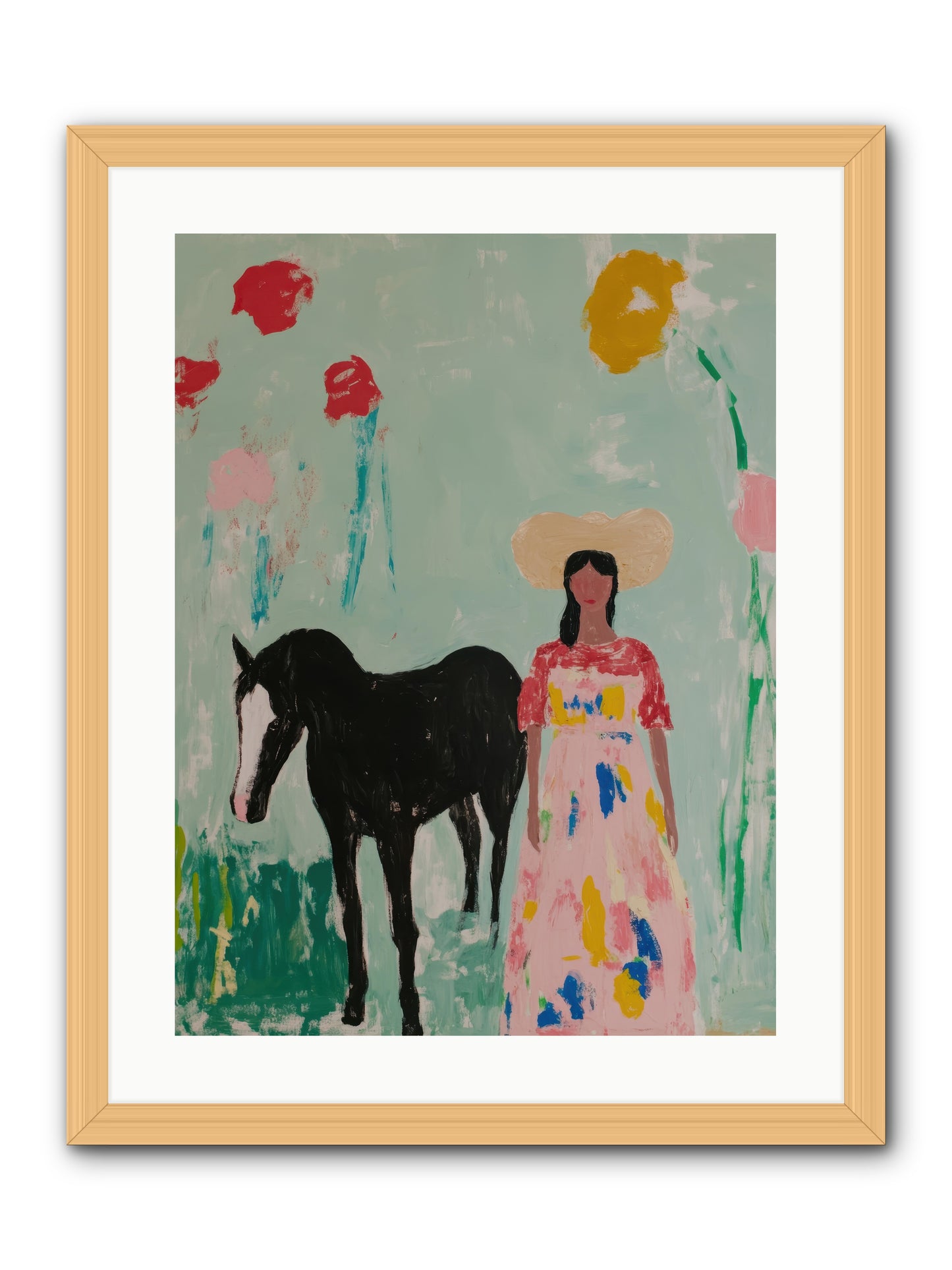 Mesa Moon Melody -- Framed Print - Natural 18x24