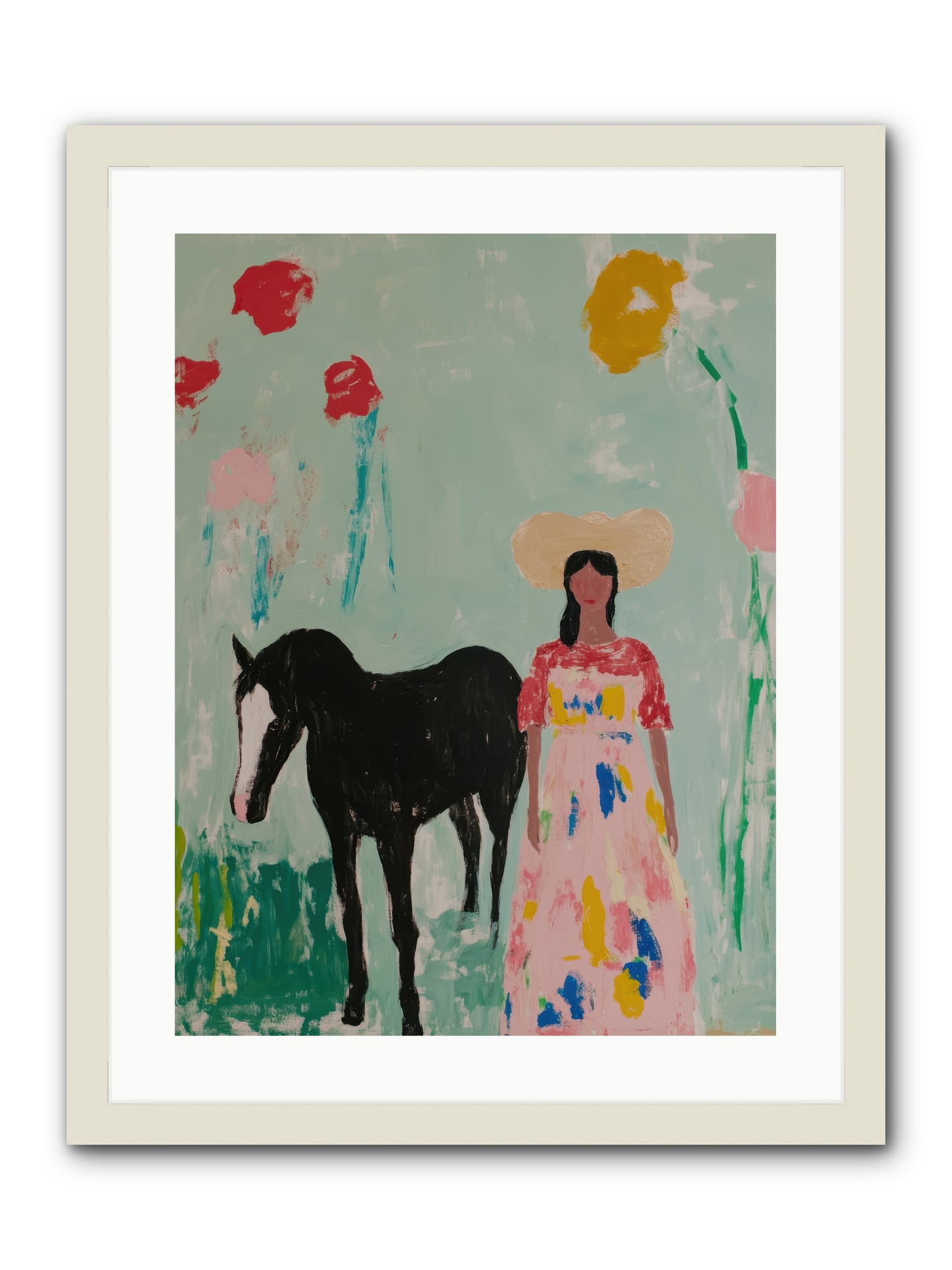 Mesa Moon Melody -- Framed Print - White 18x24