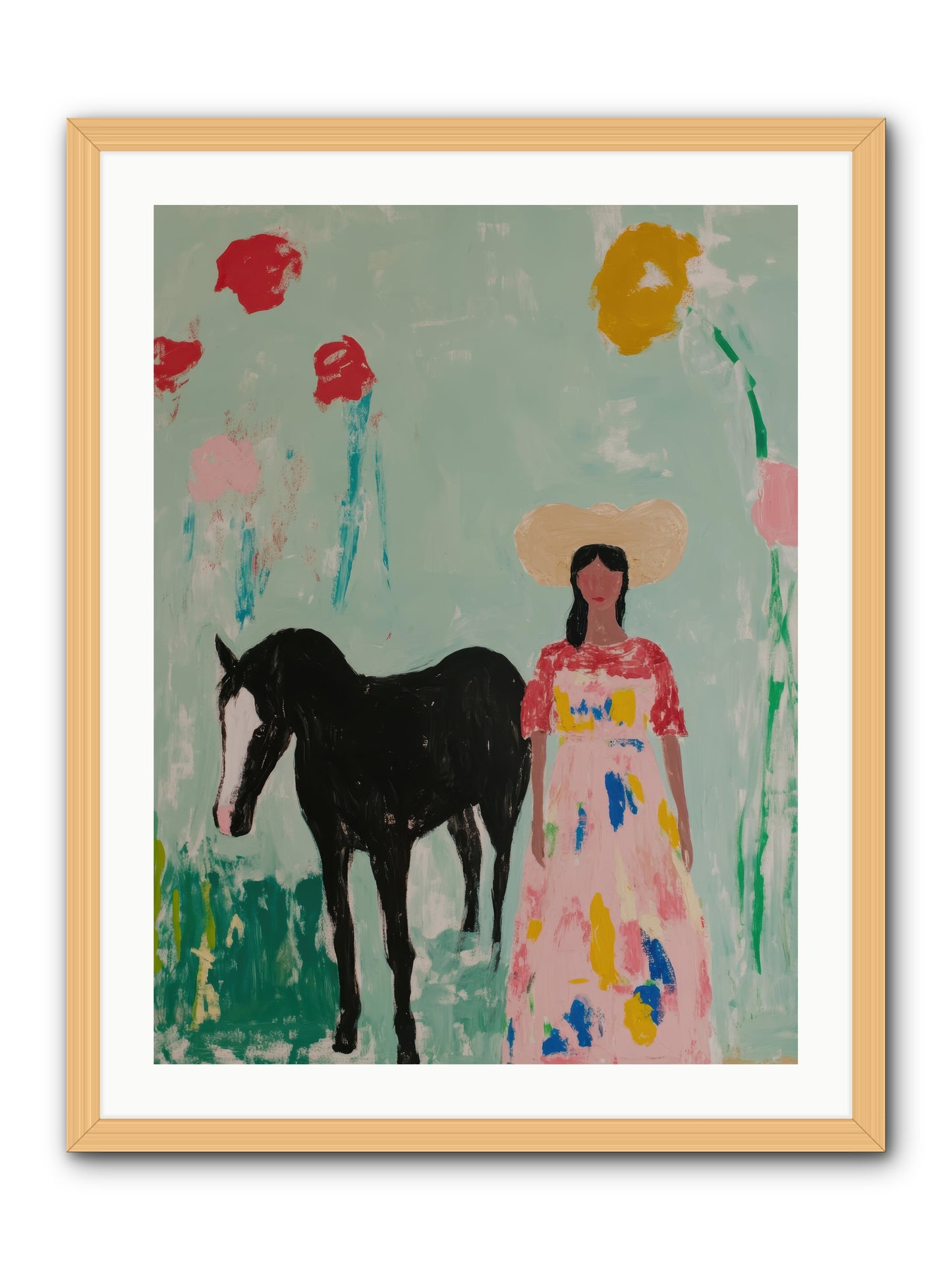 Mesa Moon Melody -- Framed Print - Natural 24x32