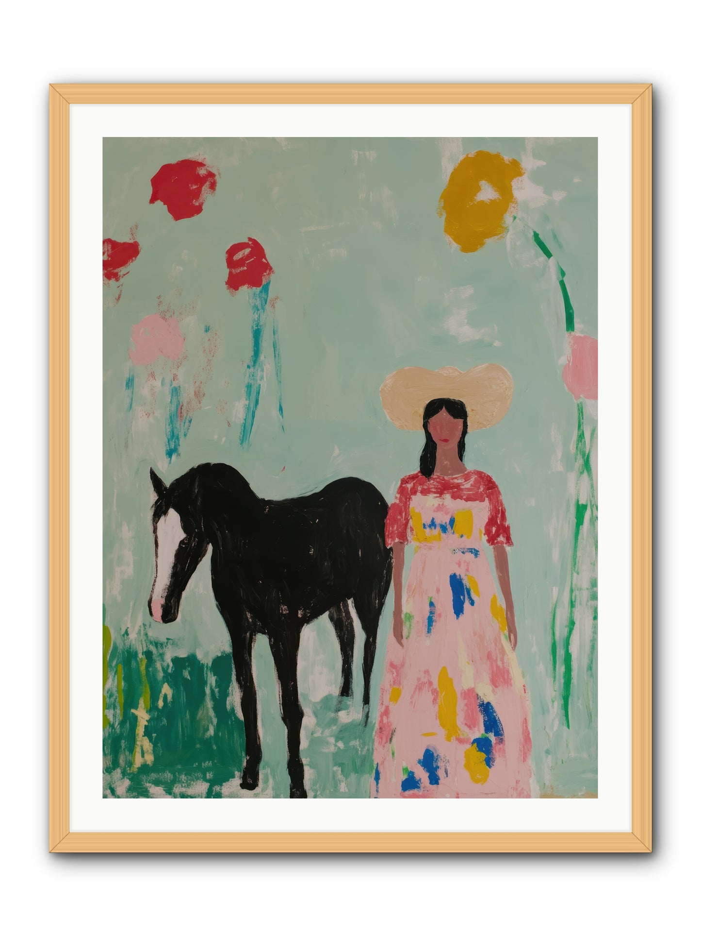 Mesa Moon Melody -- Framed Print - Natural 30x40