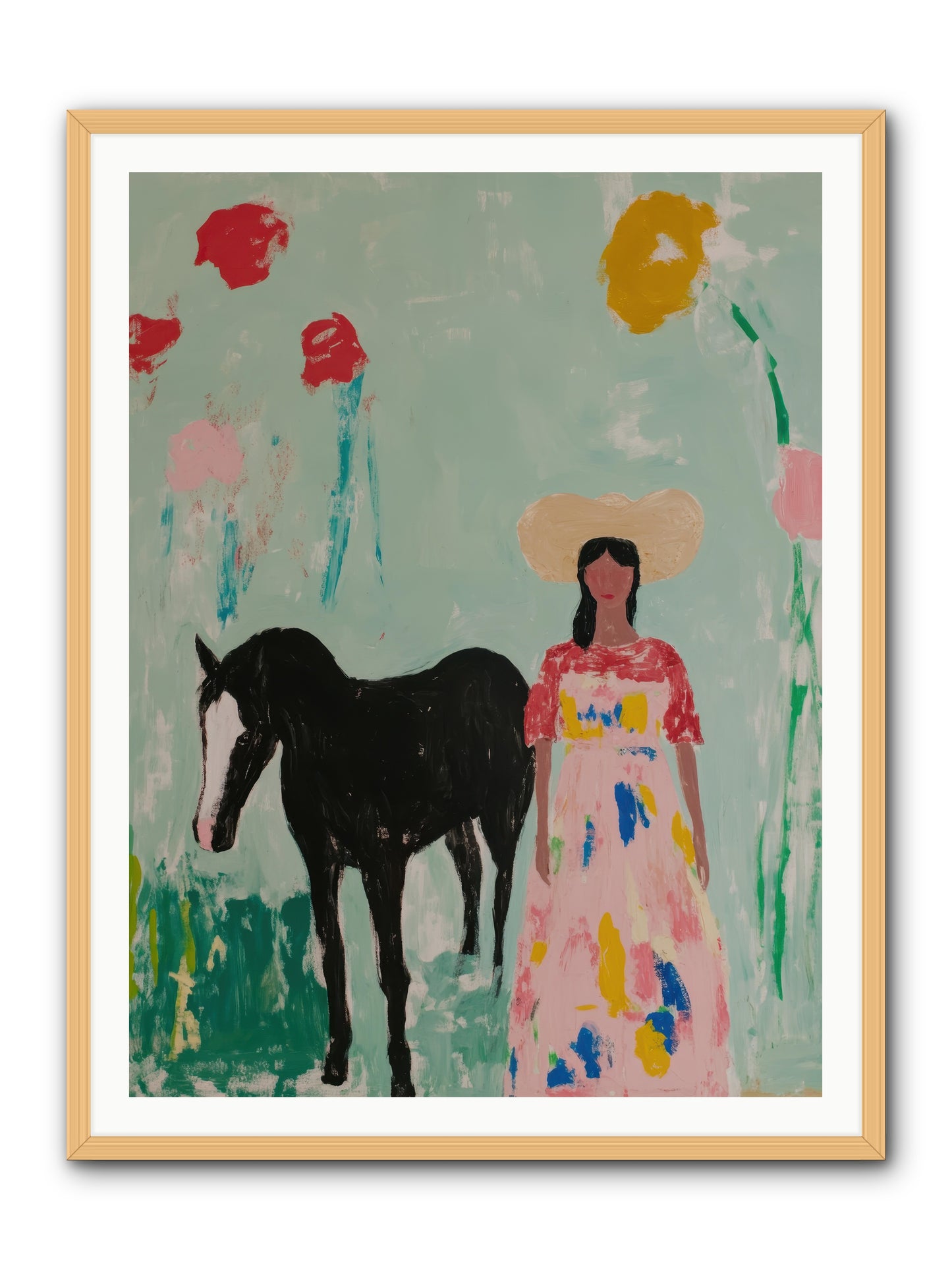 Mesa Moon Melody -- Framed Print - Natural 36x48