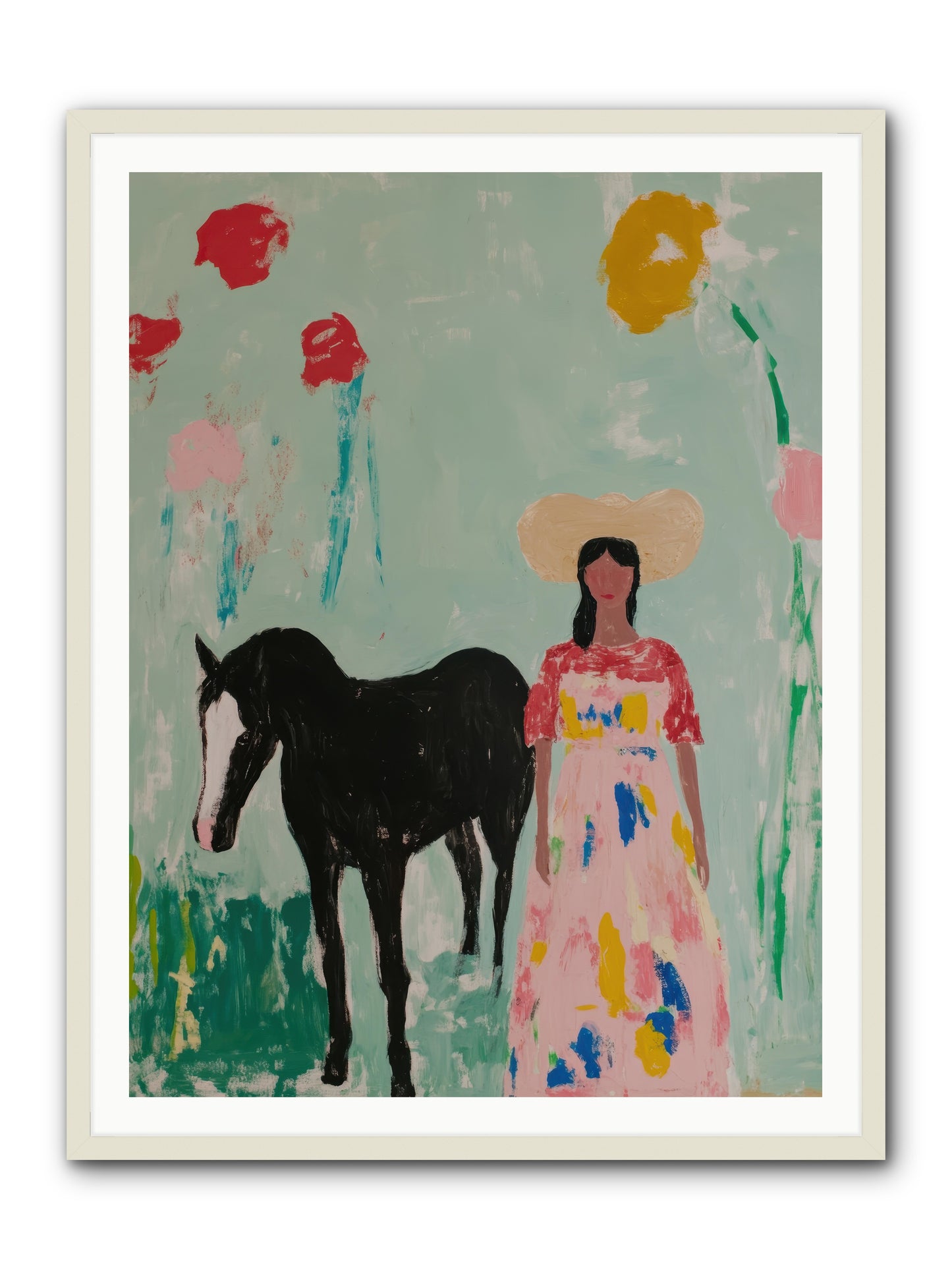 Mesa Moon Melody -- Framed Print - White 36x48