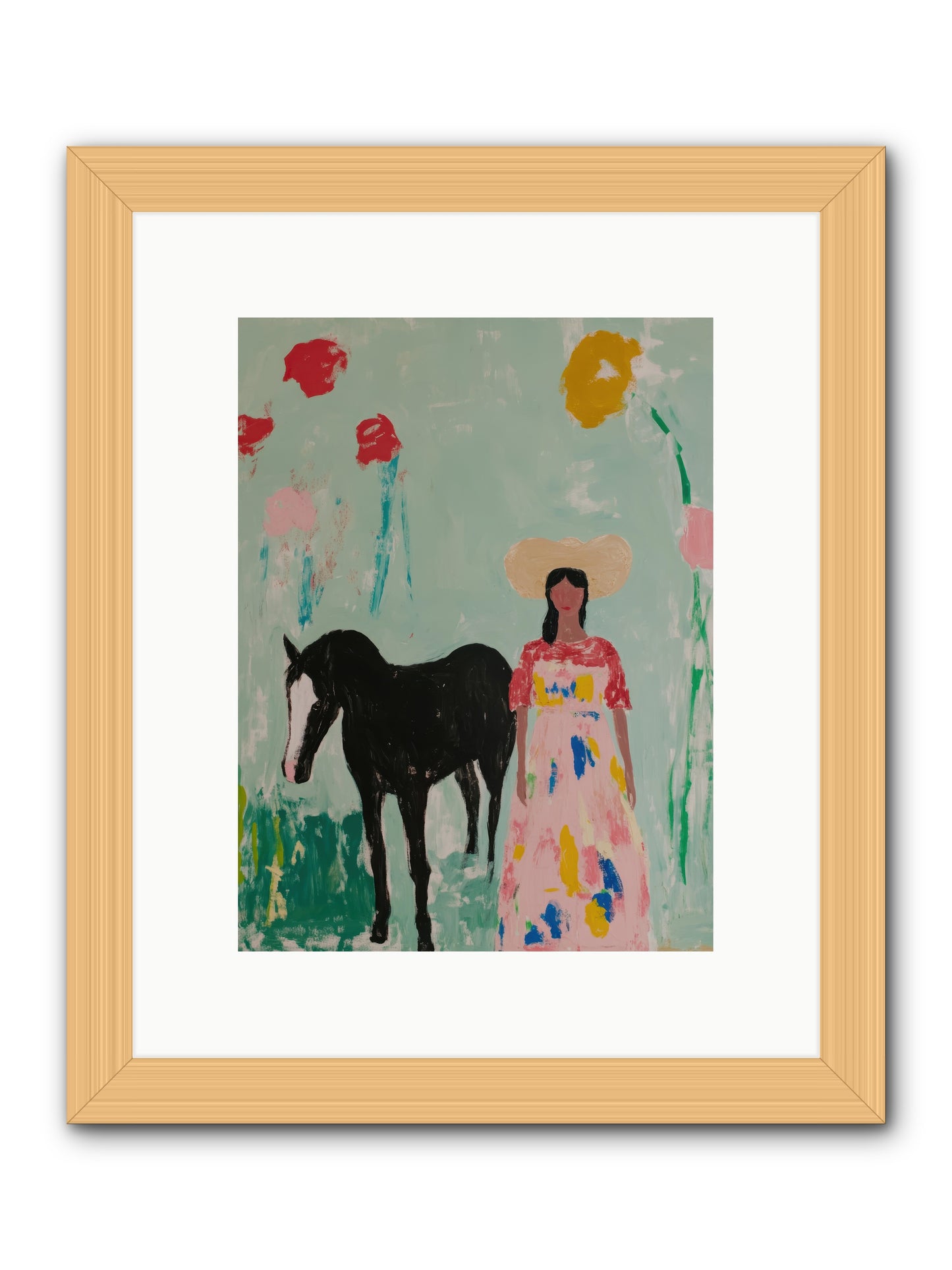 Mesa Moon Melody -- Framed Print - Natural 9x12