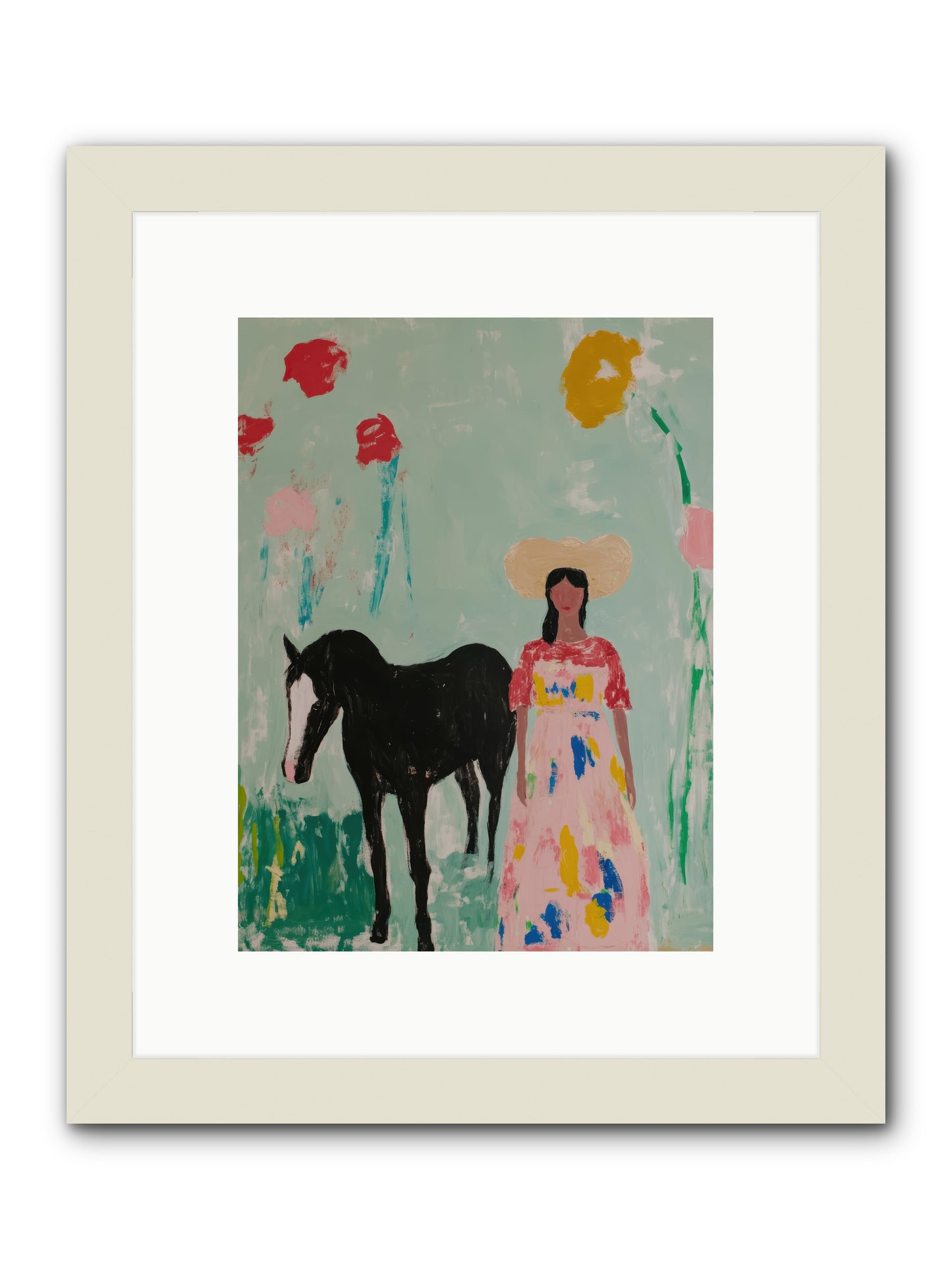 Mesa Moon Melody -- Framed Print - White 9x12