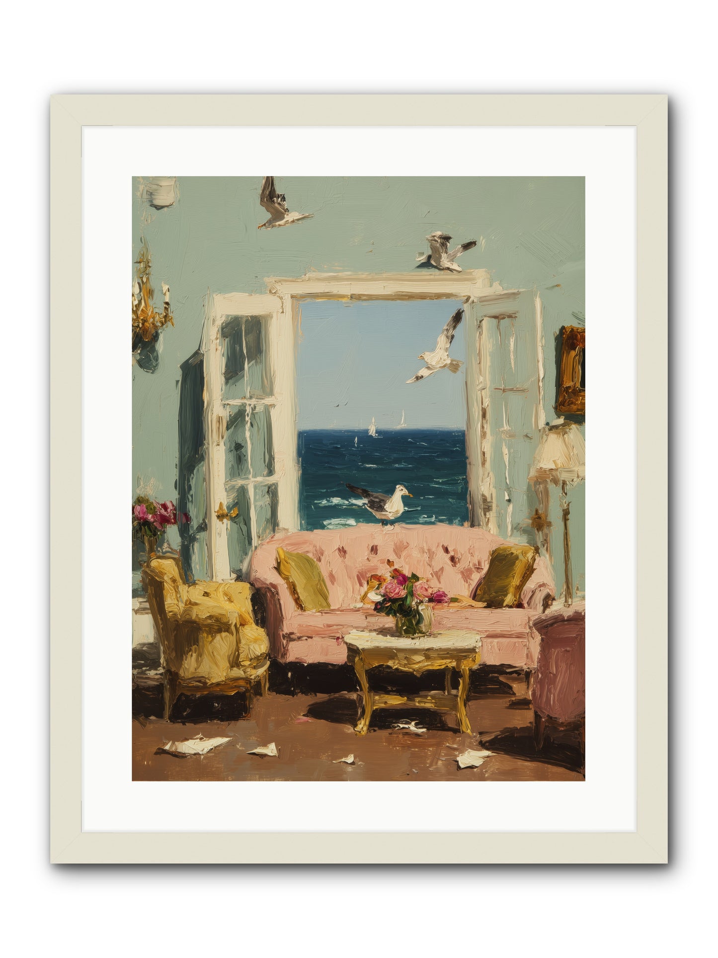 Mesmerized Moments -- Framed Print - White 18x24