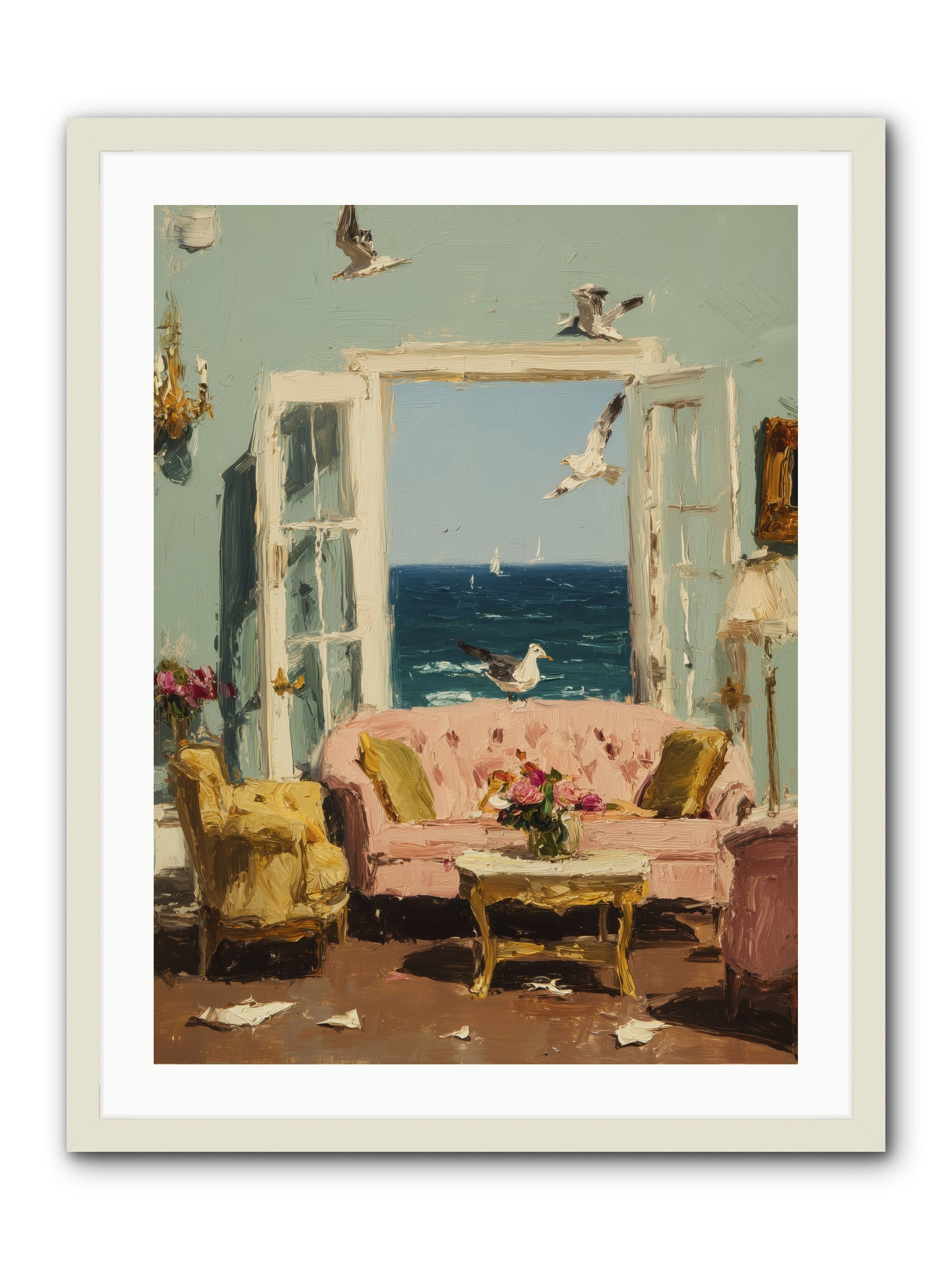 Mesmerized Moments -- Framed Print - White 24x32