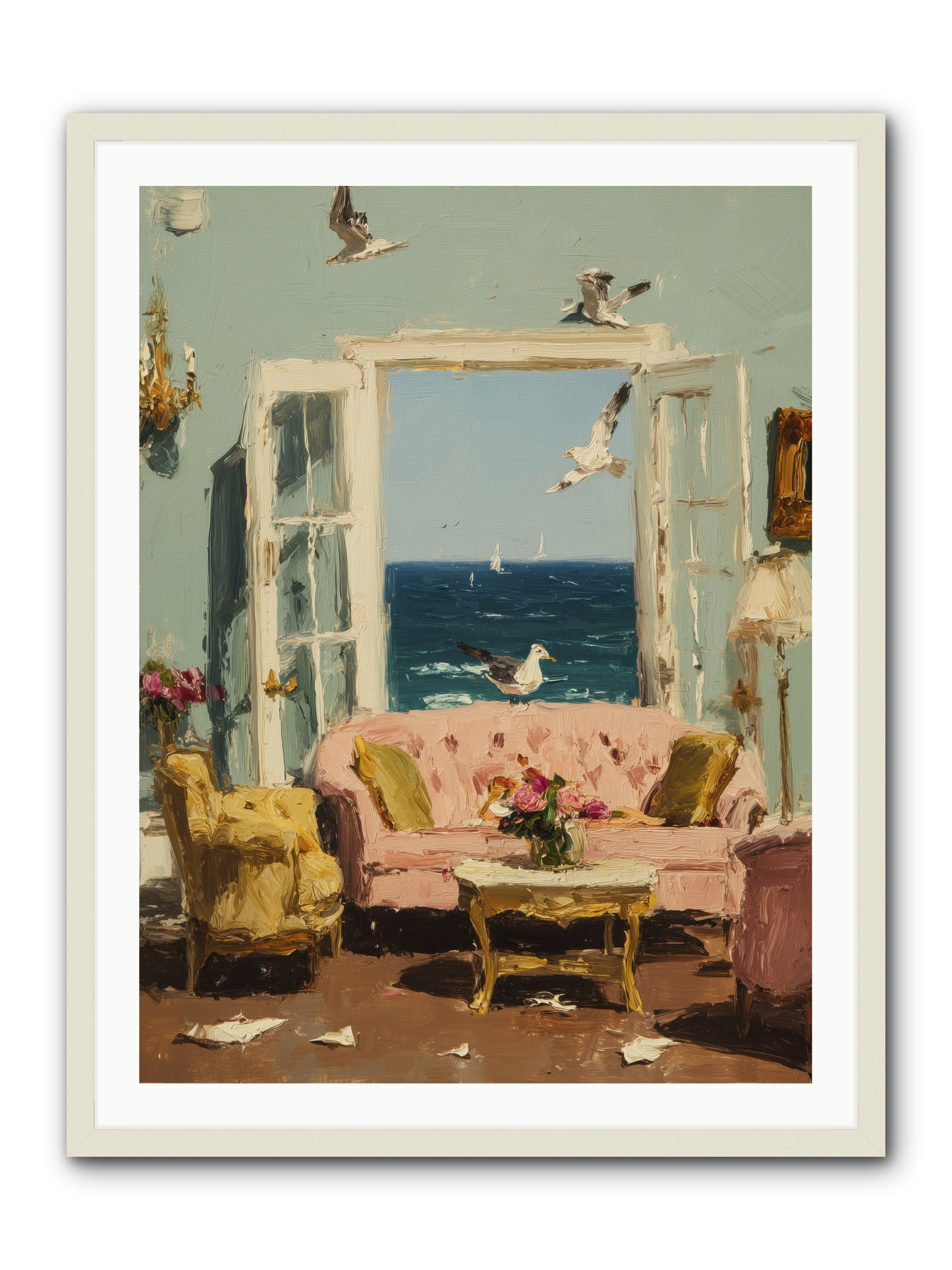 Mesmerized Moments -- Framed Print - White 30x40