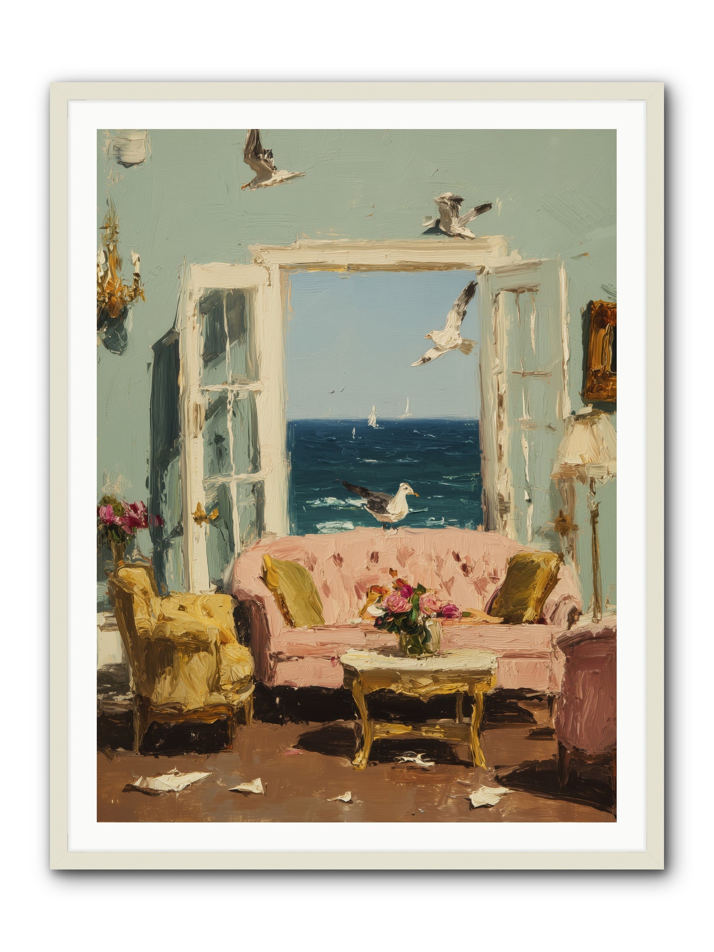 Mesmerized Moments -- Framed Print - White 36x48