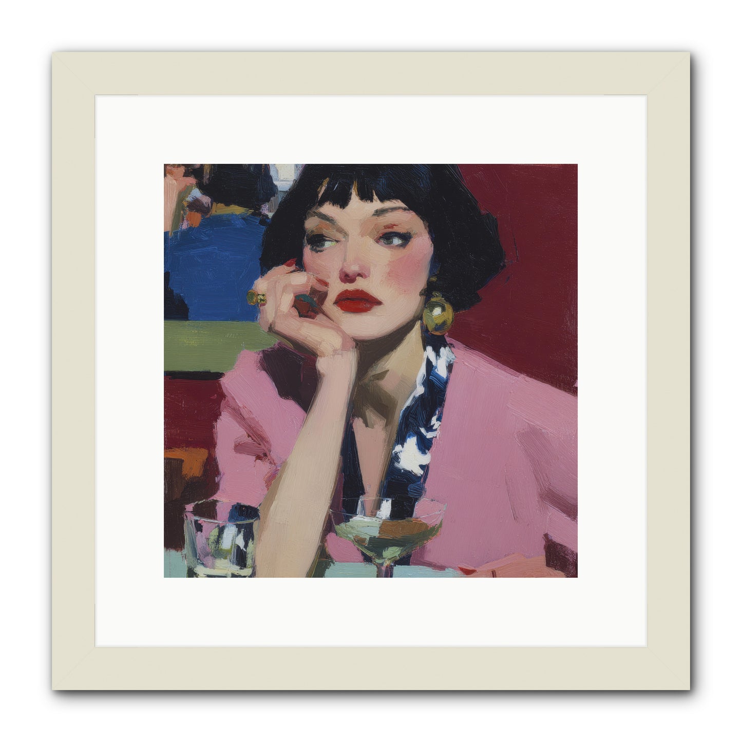 Midday Rebellion -- Framed Print - White 12x12