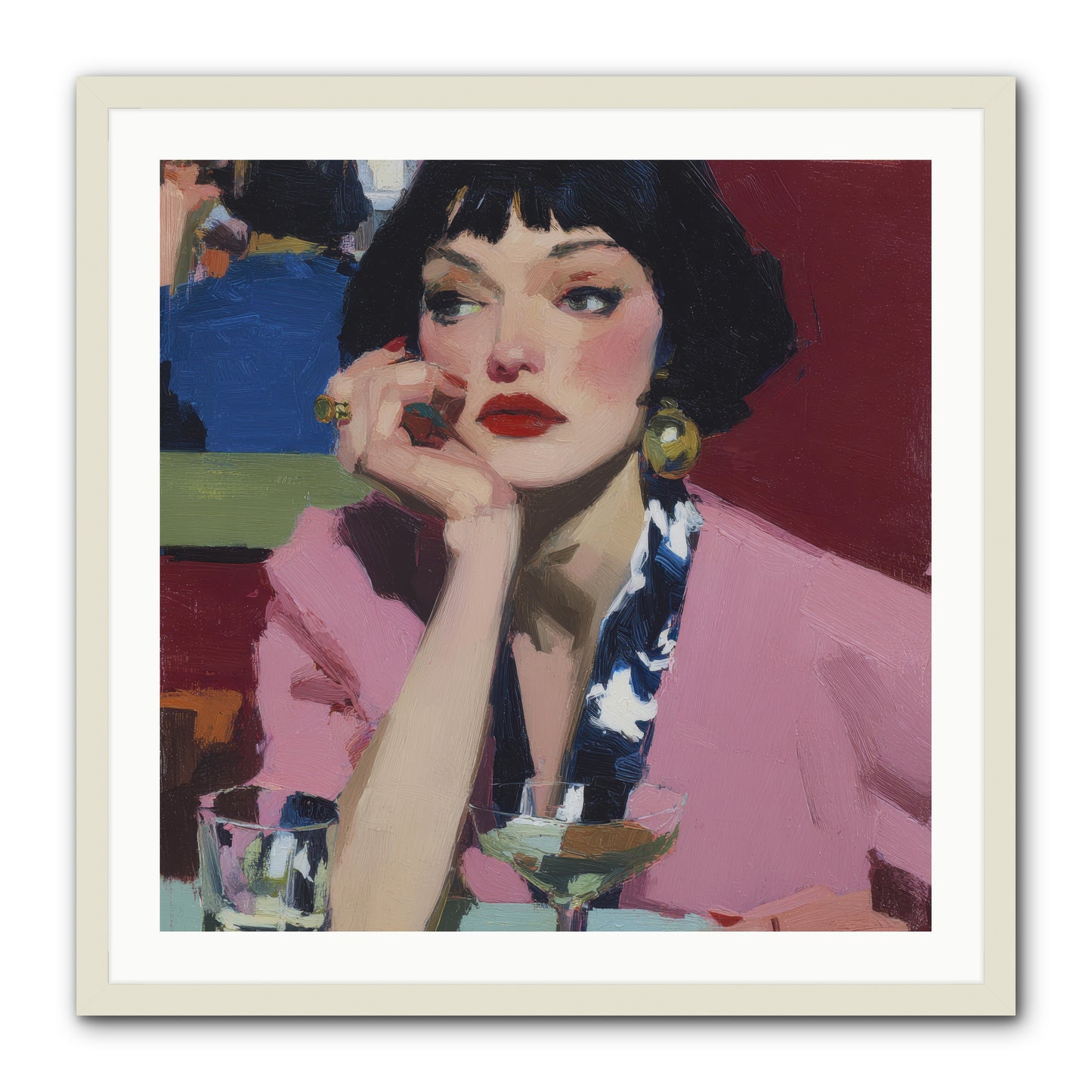 Midday Rebellion -- Framed Print - White 30x30