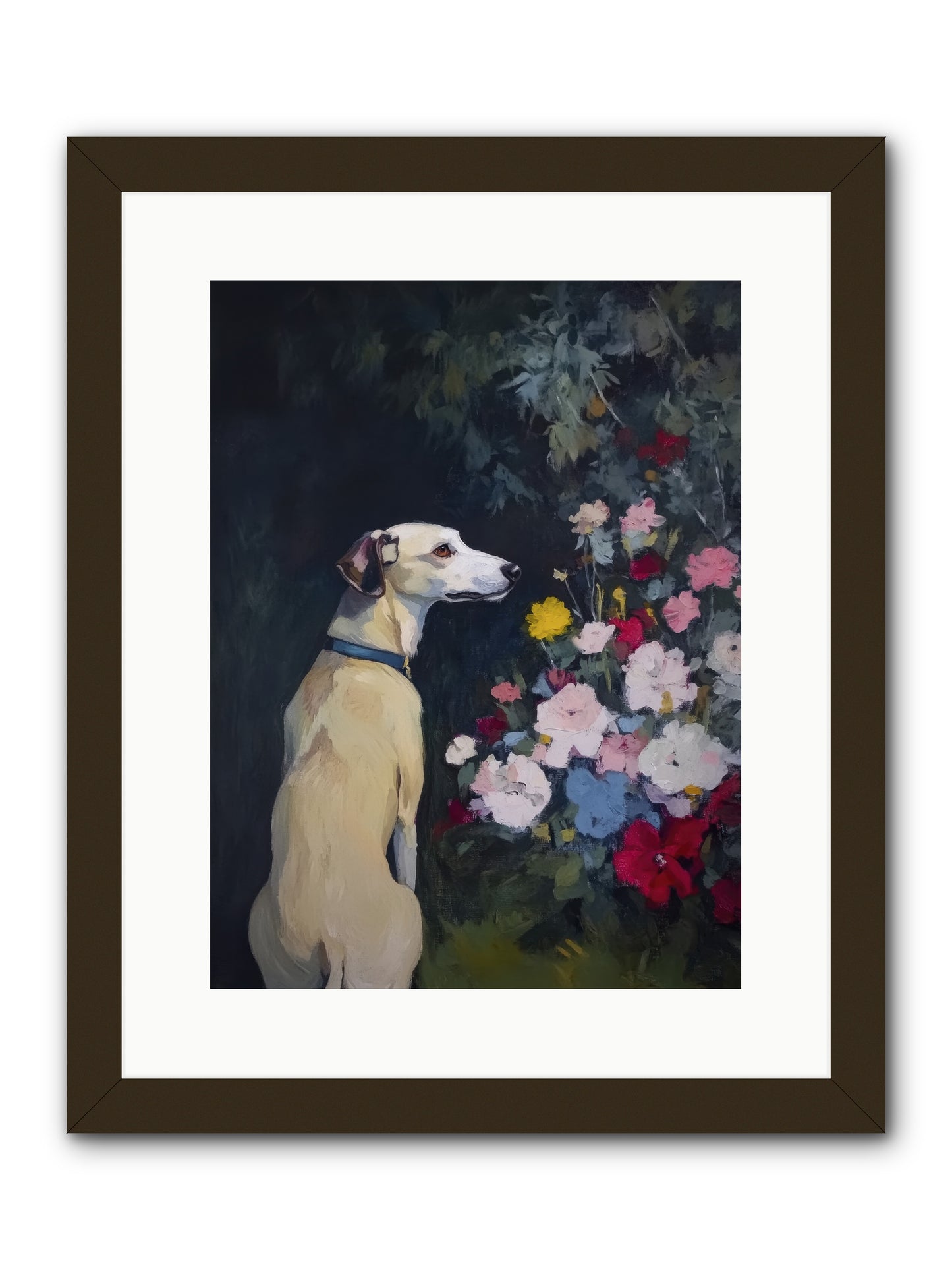Midnight Bloom Companion -- Framed Print - Black 12x16