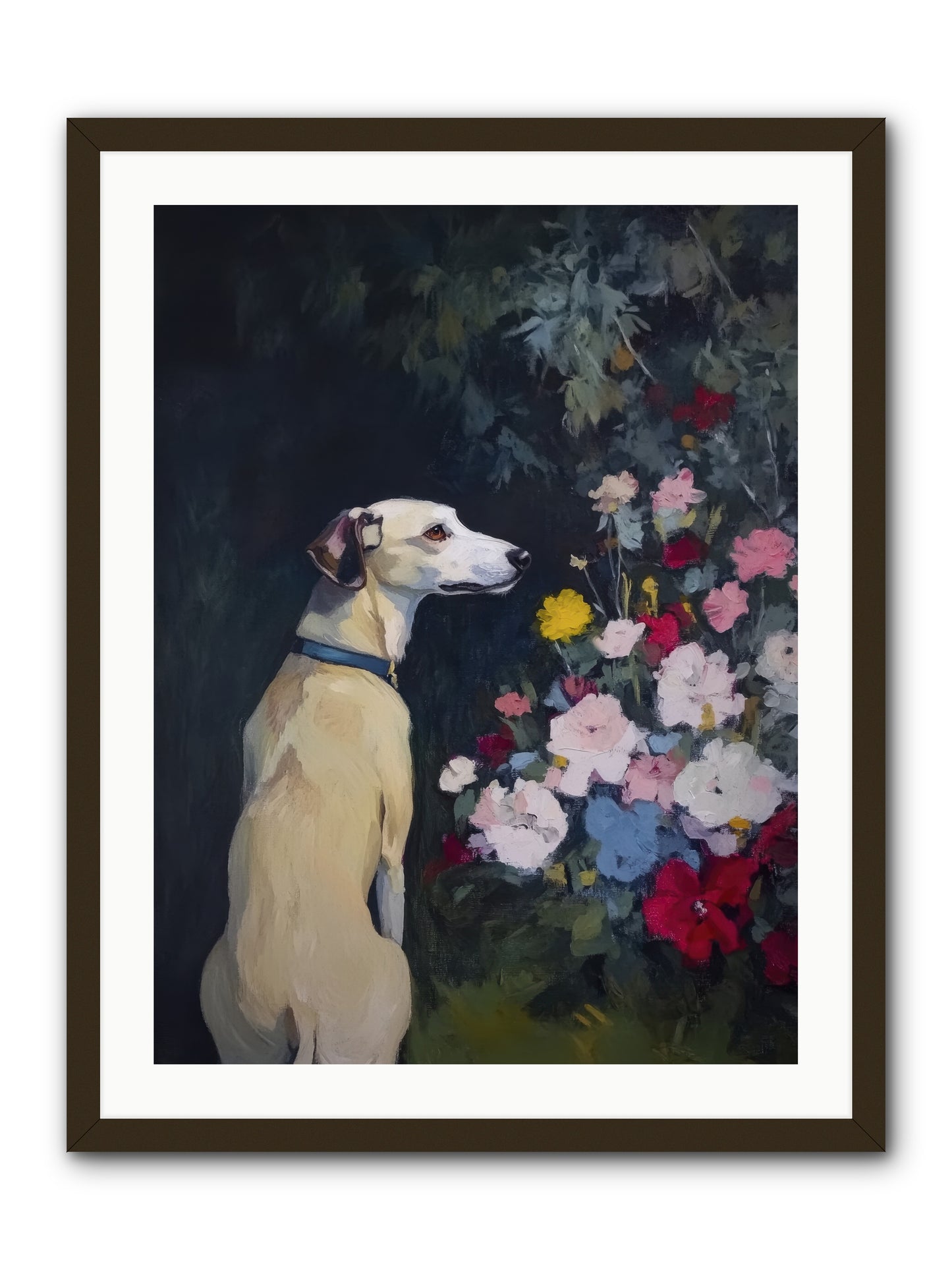 Midnight Bloom Companion -- Framed Print - Black 24x32