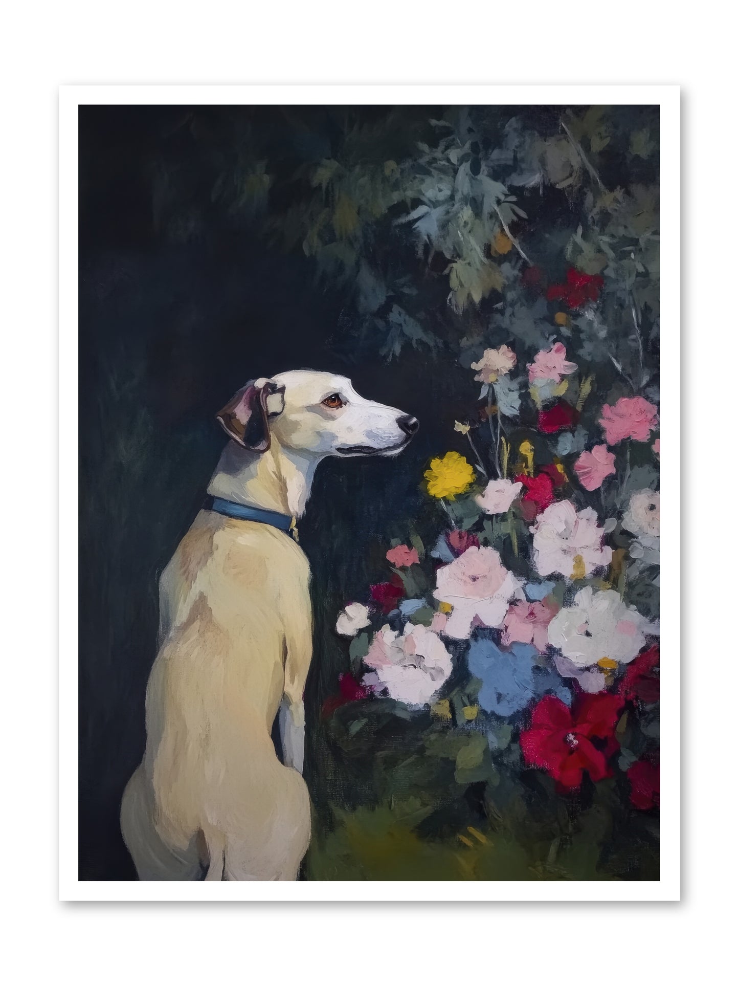 Midnight Bloom Companion -- Paper Print 30x40