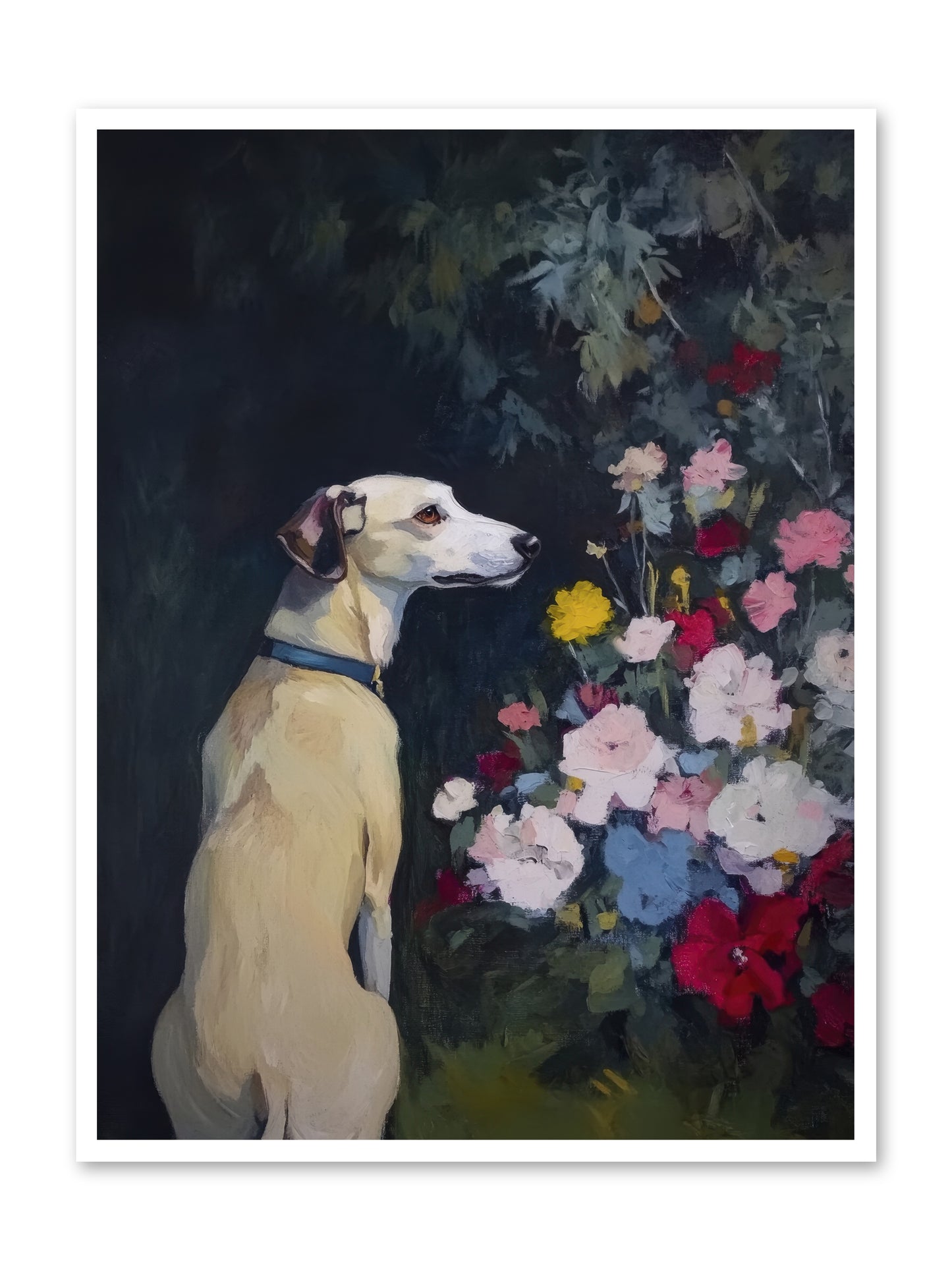 Midnight Bloom Companion -- Loose Canvas Print 36x48