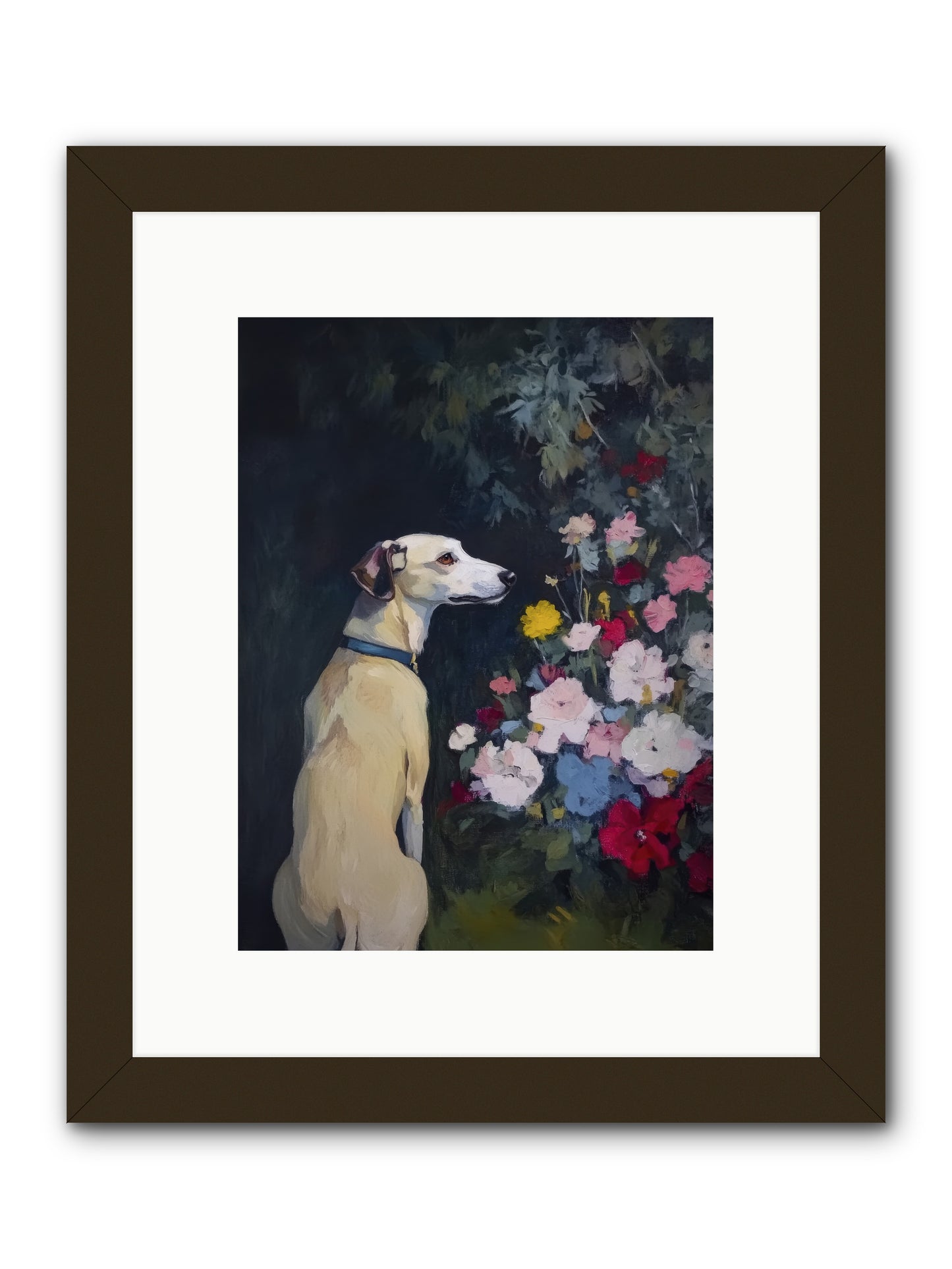 Midnight Bloom Companion -- Framed Print - Black 9x12