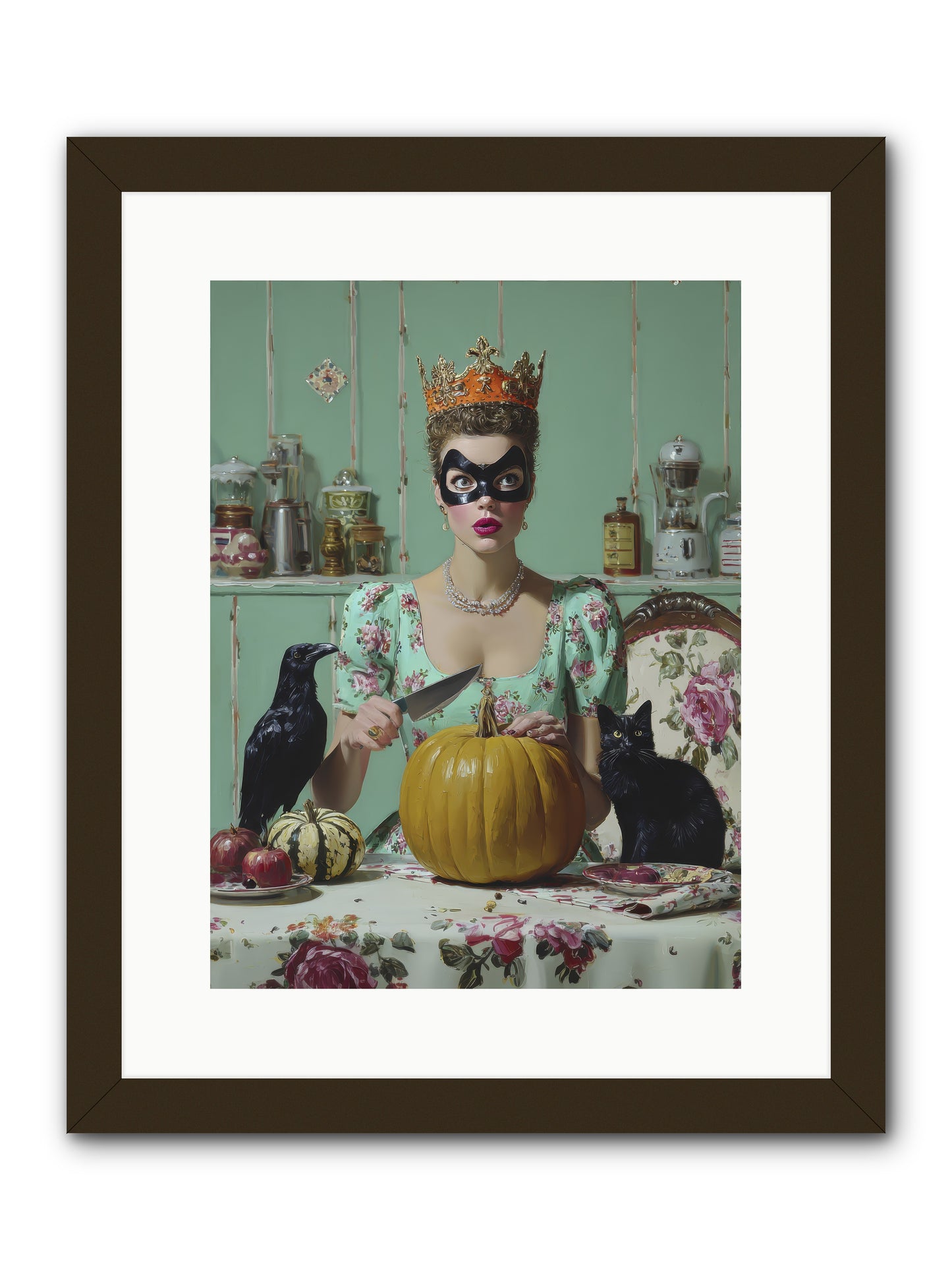 Midnight Cloak & Candles-REZ -- Framed Print - Black 12x16