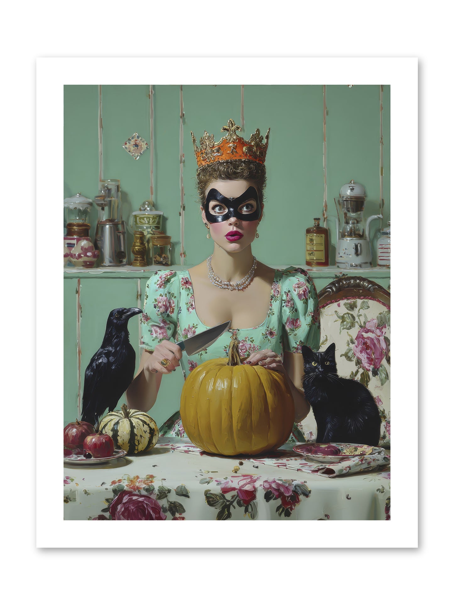 Midnight Cloak & Candles-REZ -- Paper Print 12x16