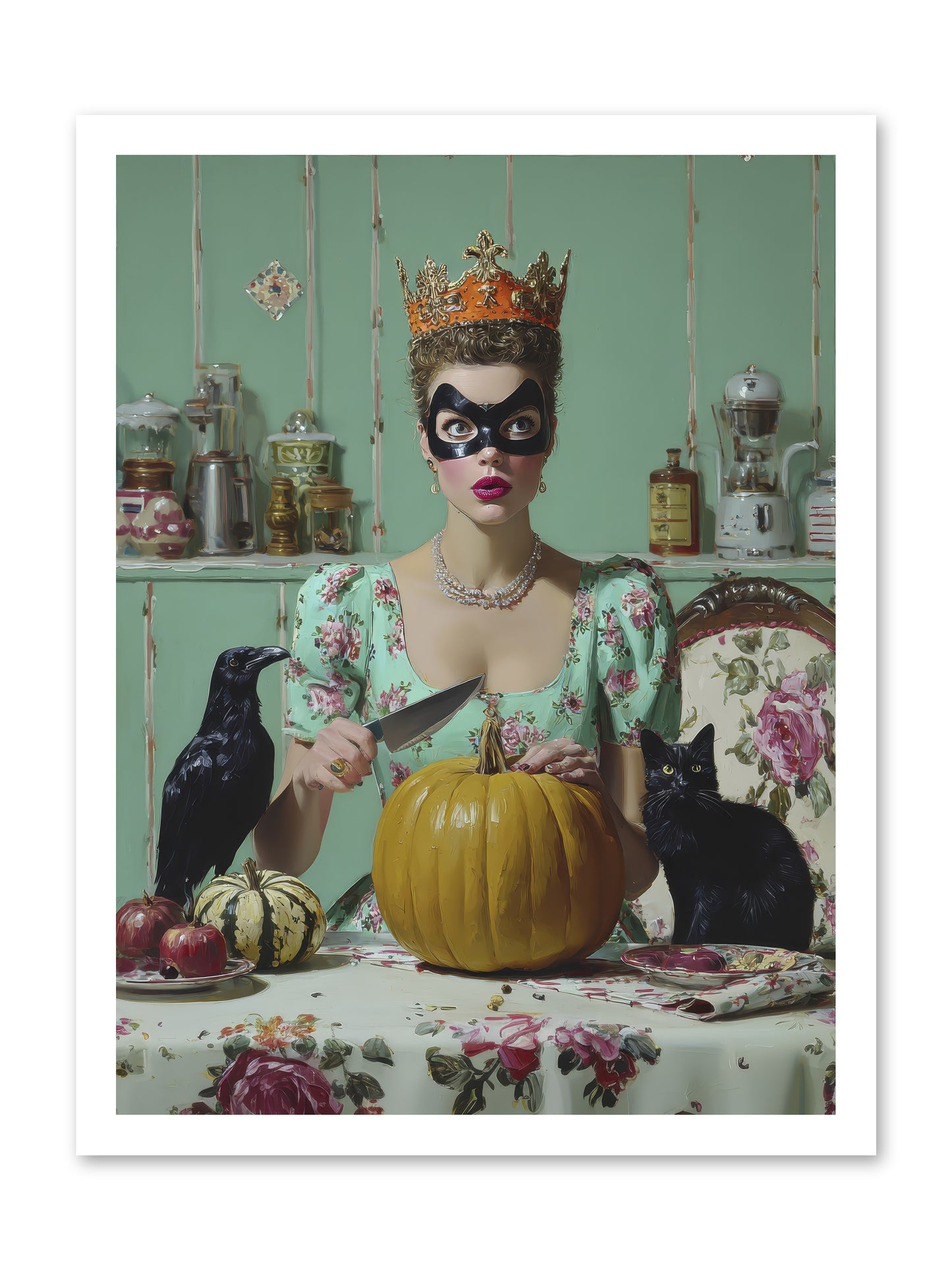 Midnight Cloak & Candles-REZ -- Loose Canvas Print 18x24