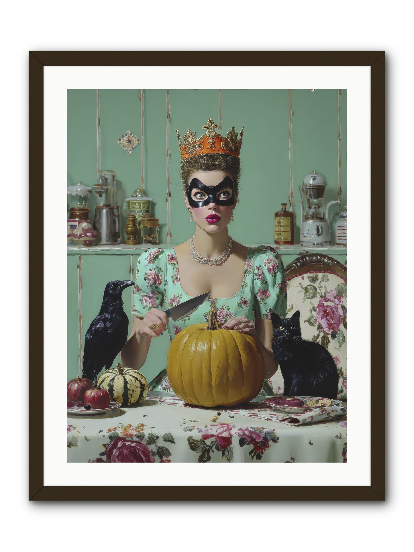 Midnight Cloak & Candles-REZ -- Framed Print - Black 24x32