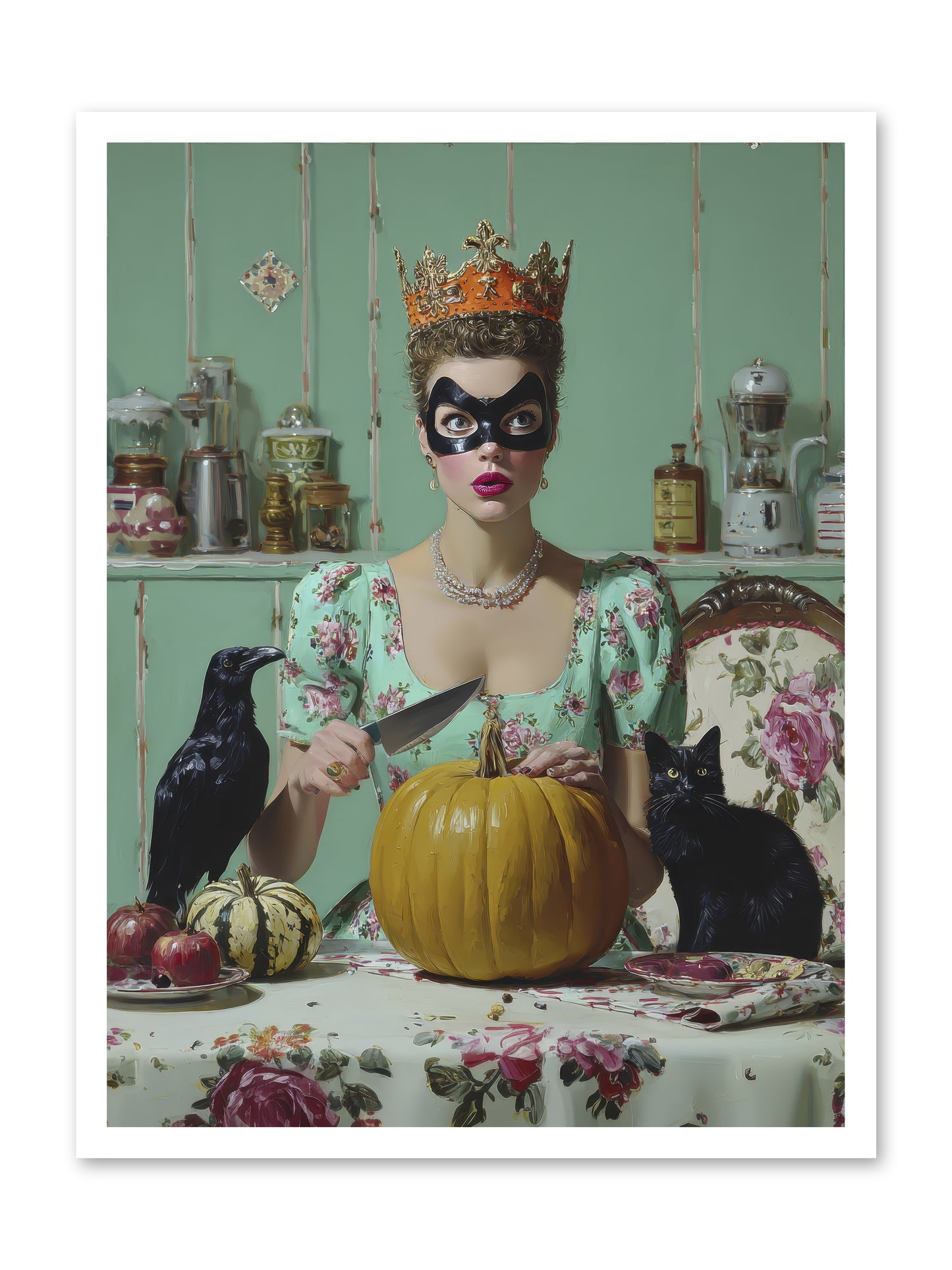 Midnight Cloak & Candles-REZ -- Loose Canvas Print 24x32