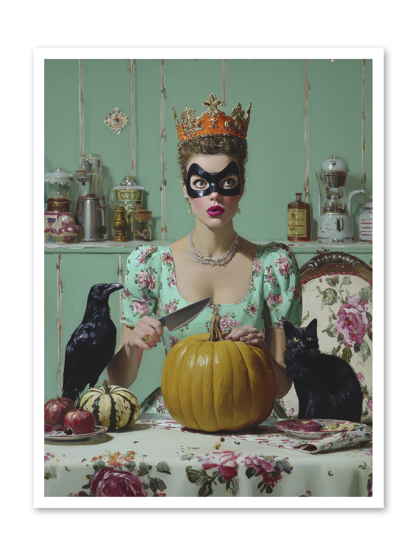 Midnight Cloak & Candles-REZ -- Loose Canvas Print 30x40