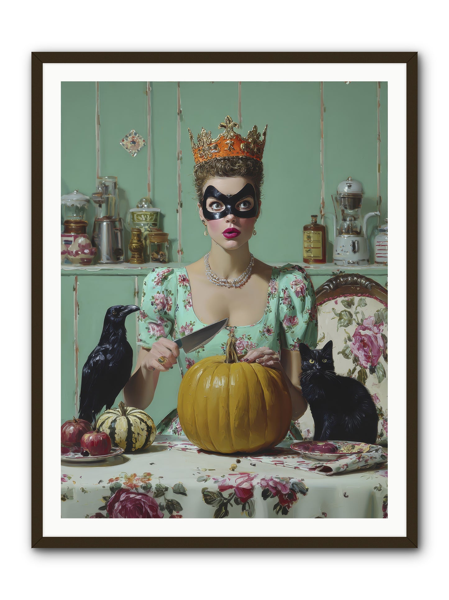 Midnight Cloak & Candles-REZ -- Framed Print - Black 36x48
