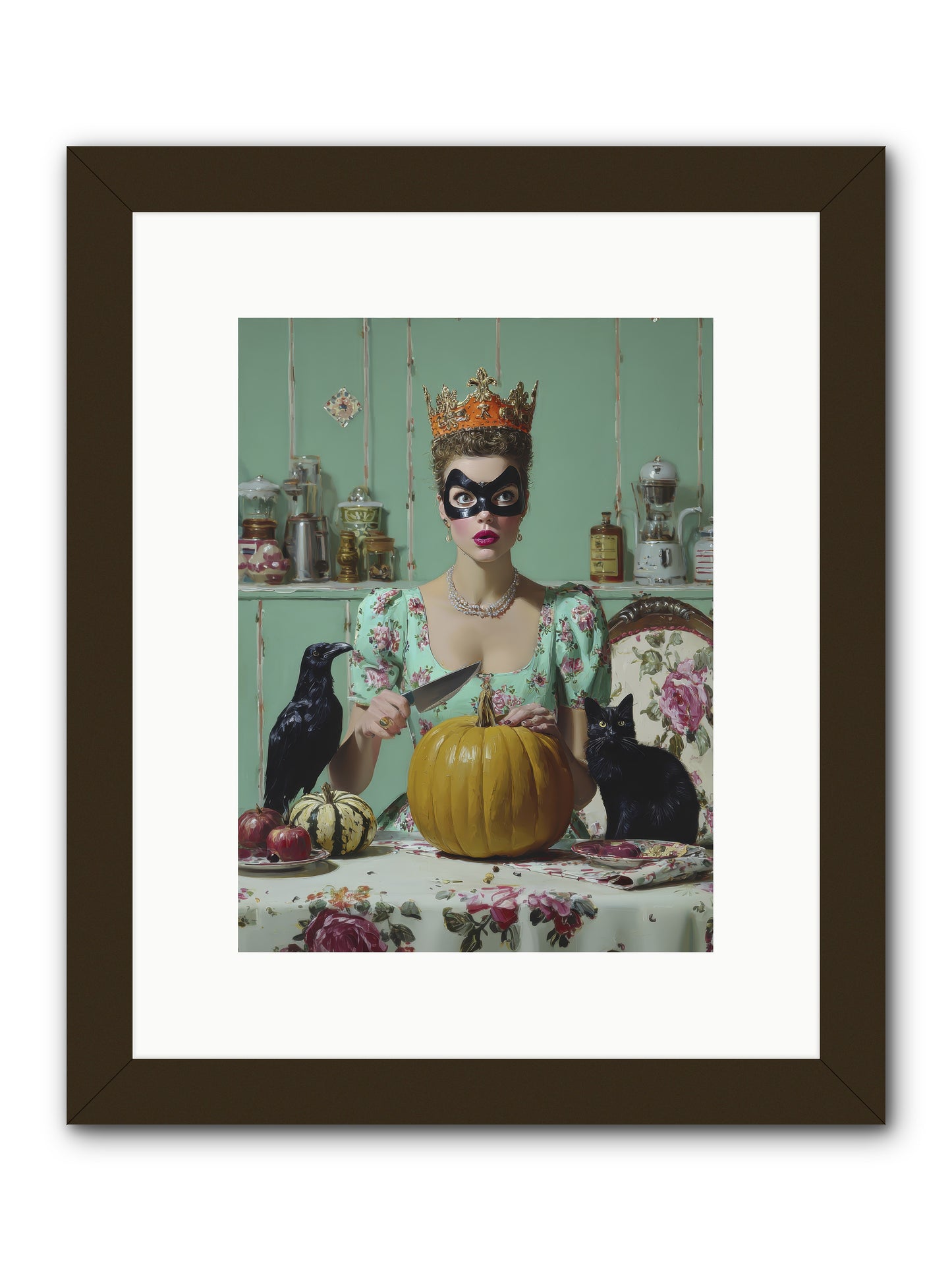 Midnight Cloak & Candles-REZ -- Framed Print - Black 9x12