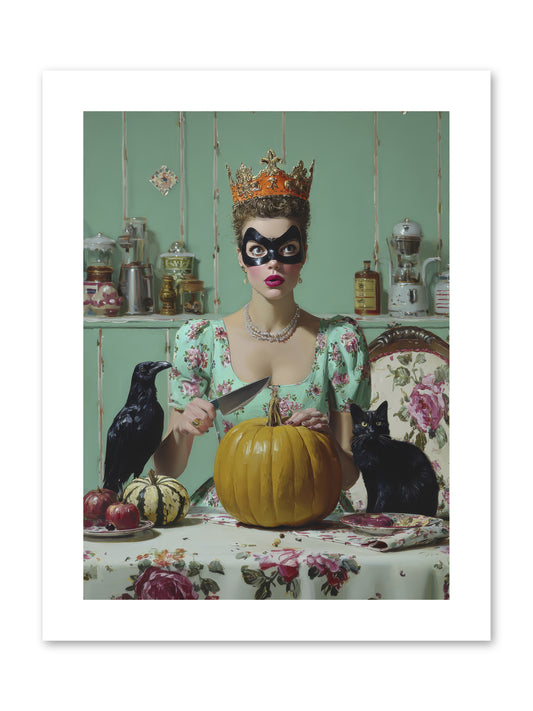 Midnight Cloak & Candles-REZ -- Paper Print 9x12