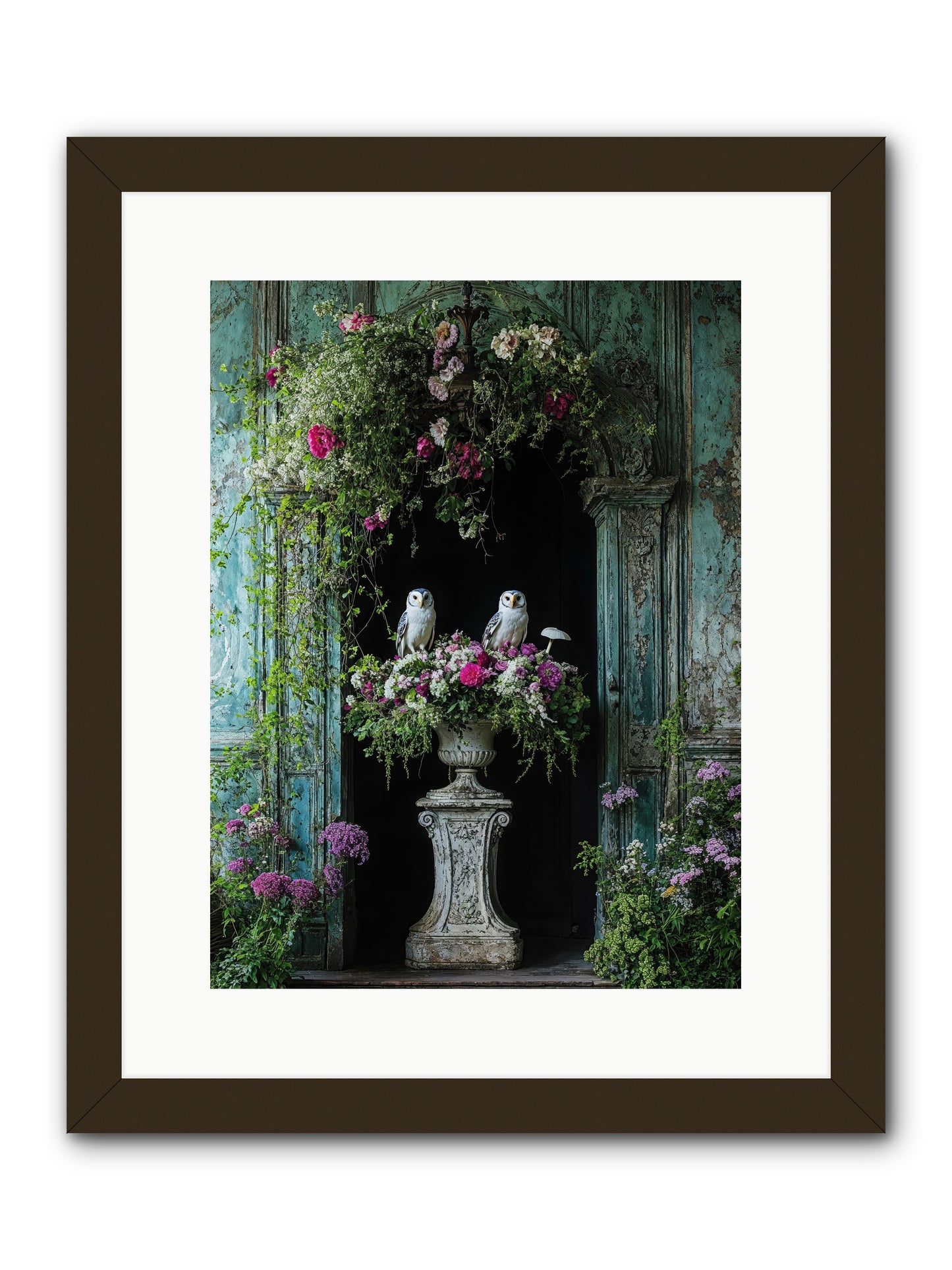 Midnight Conservatory -- Framed Print - Black 12x16
