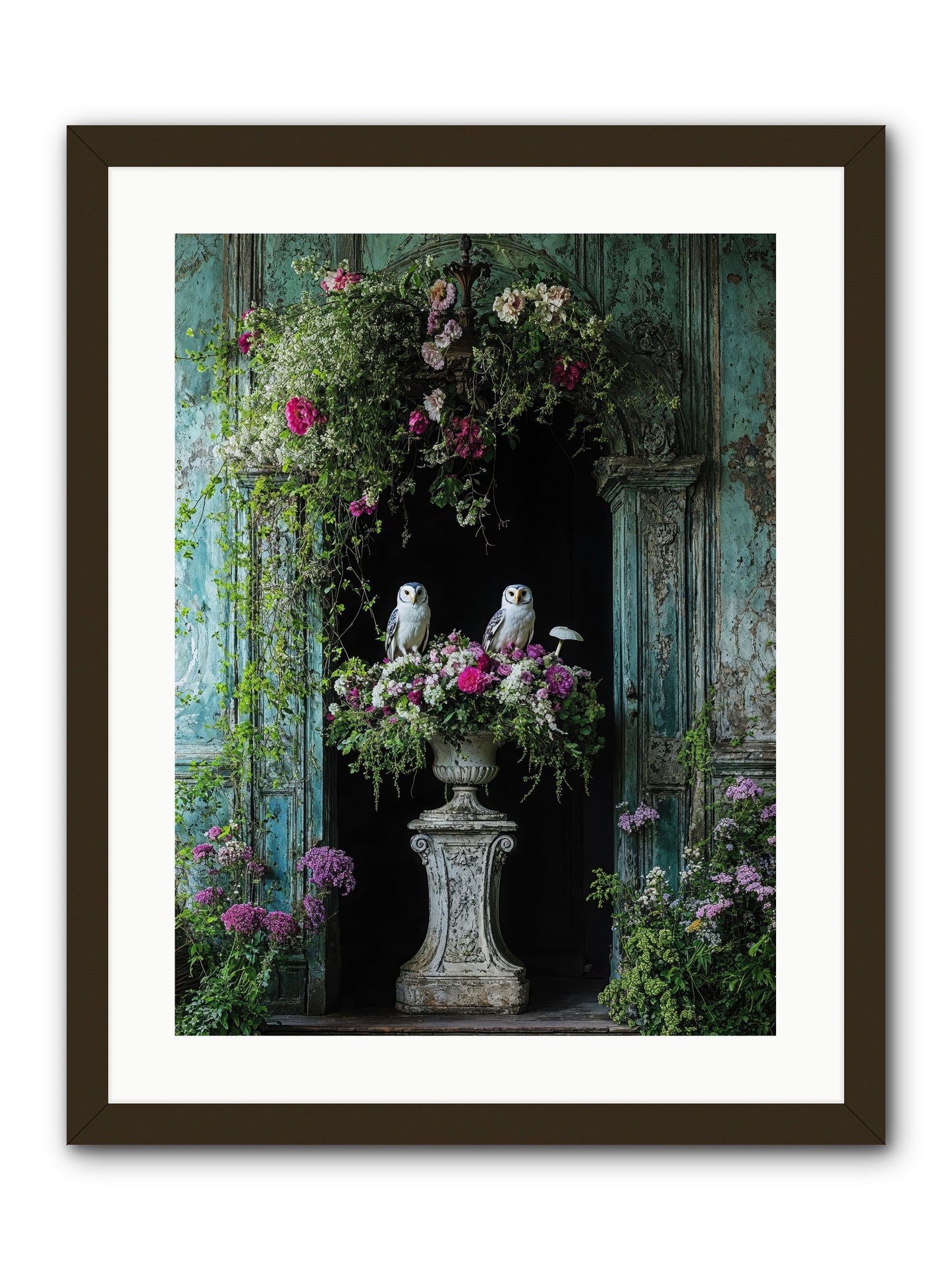 Midnight Conservatory -- Framed Print - Black 18x24