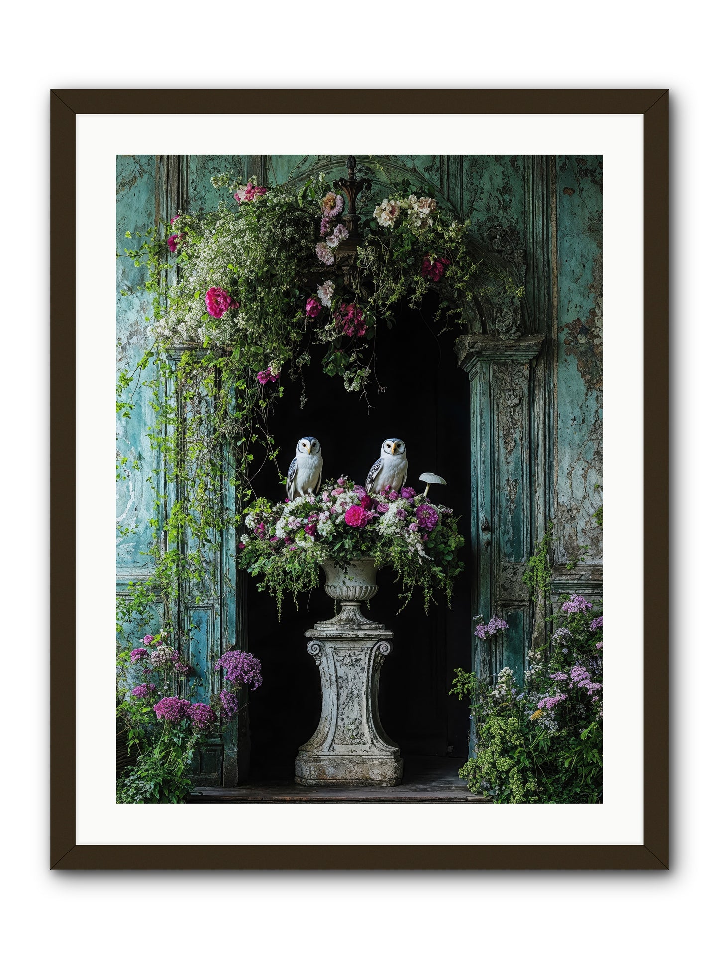 Midnight Conservatory -- Framed Print - Black 24x32