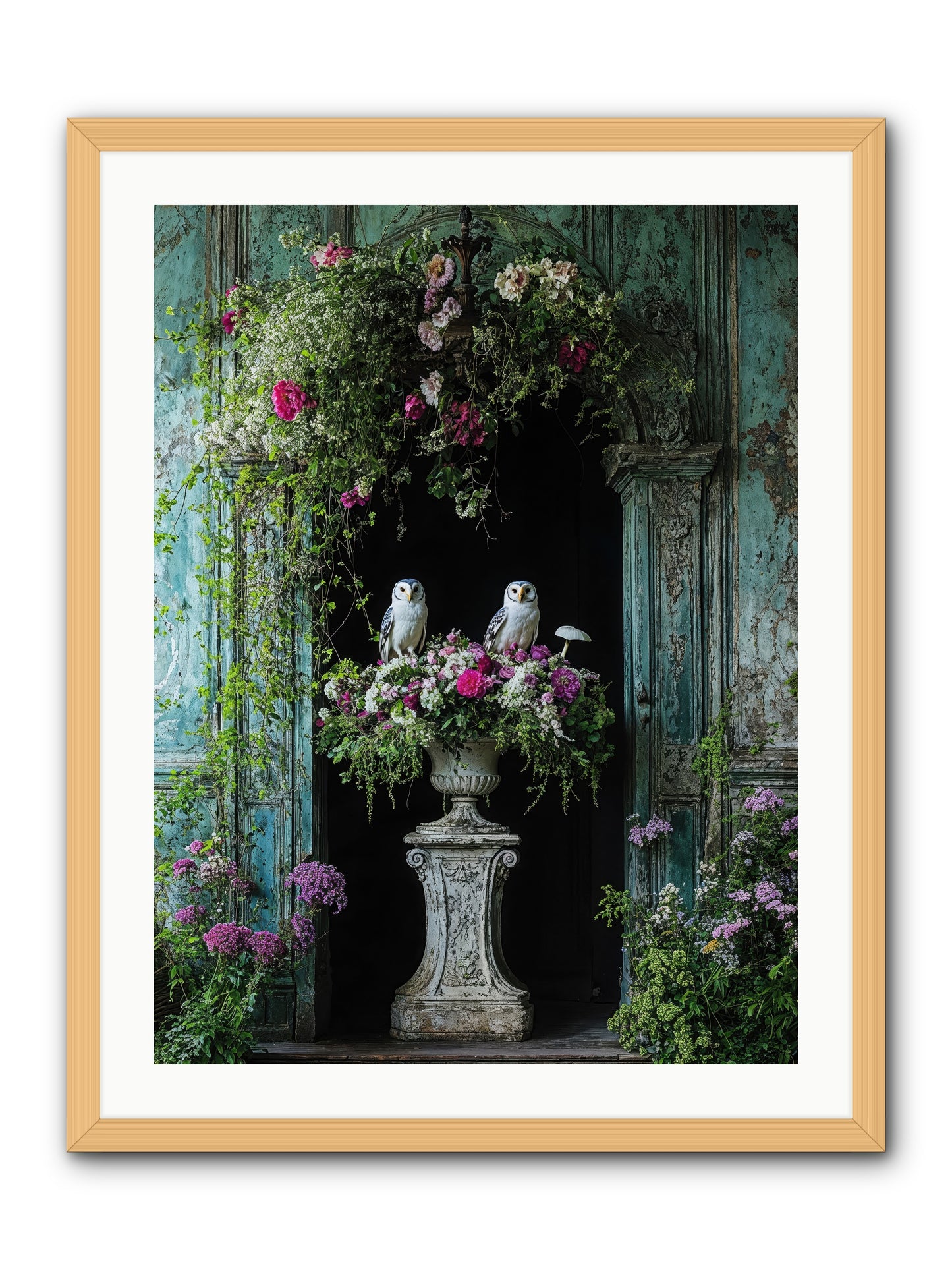 Midnight Conservatory -- Framed Print - Natural 24x32