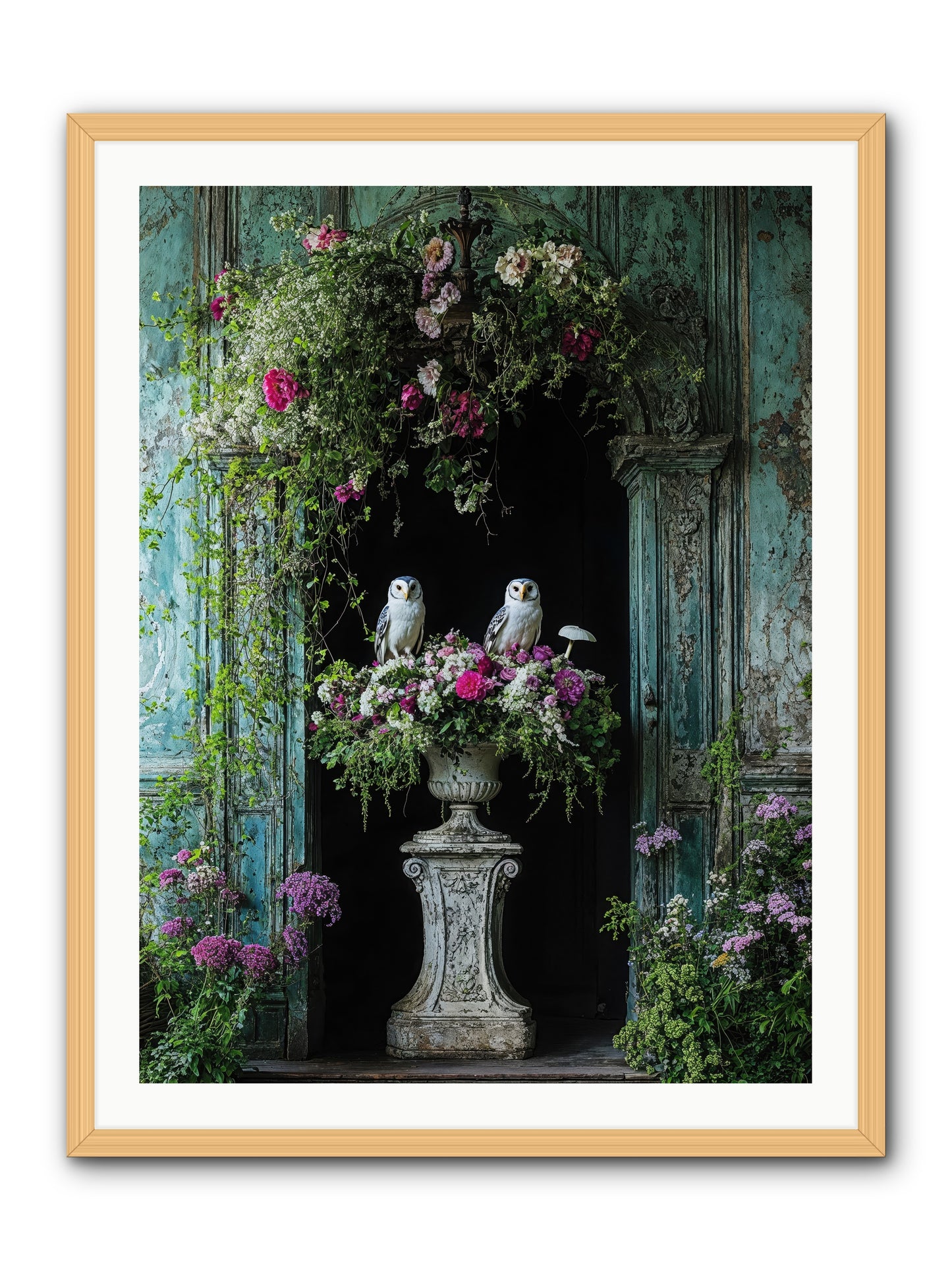 Midnight Conservatory -- Framed Print - Natural 30x40