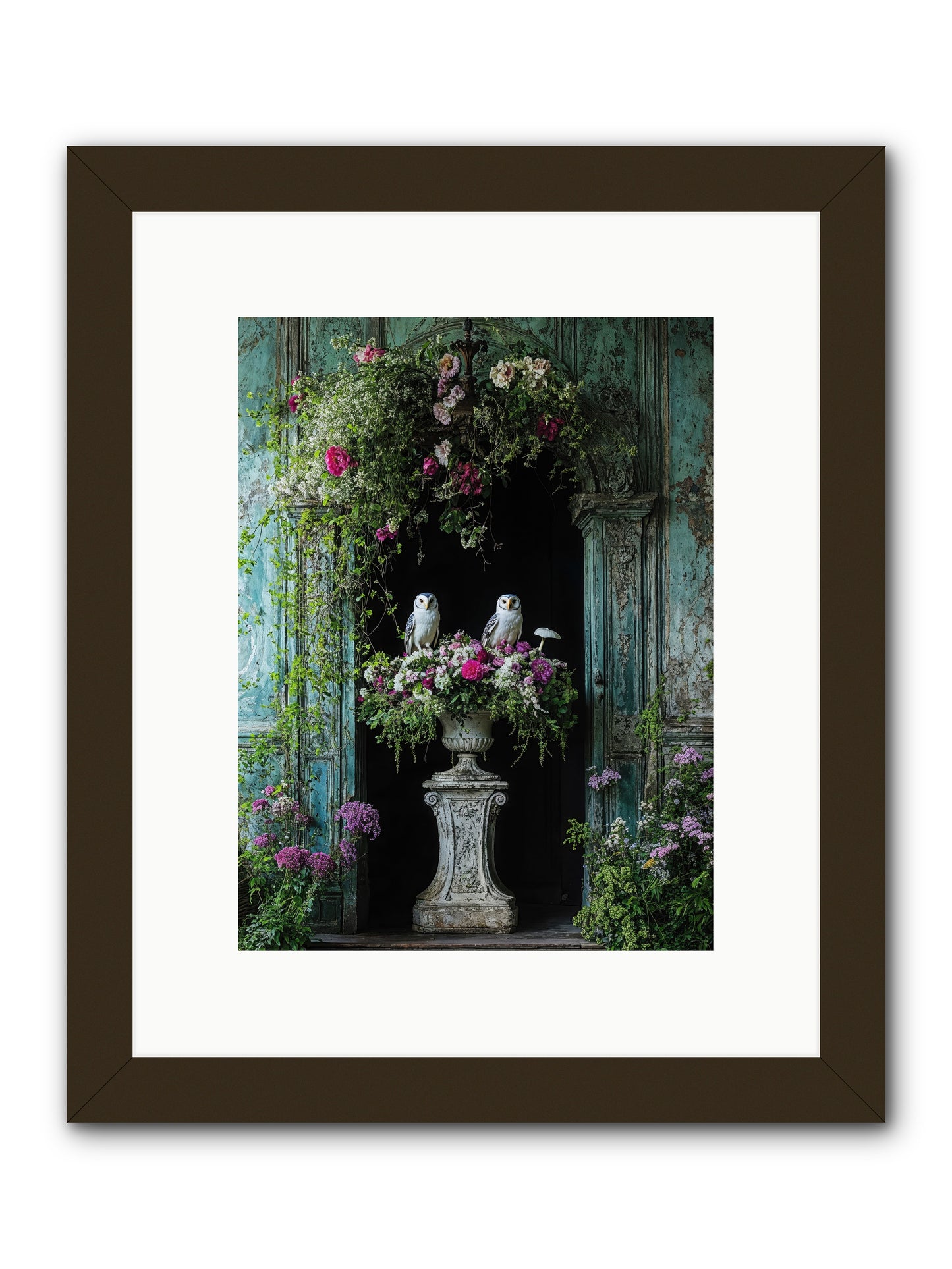 Midnight Conservatory -- Framed Print - Black 9x12