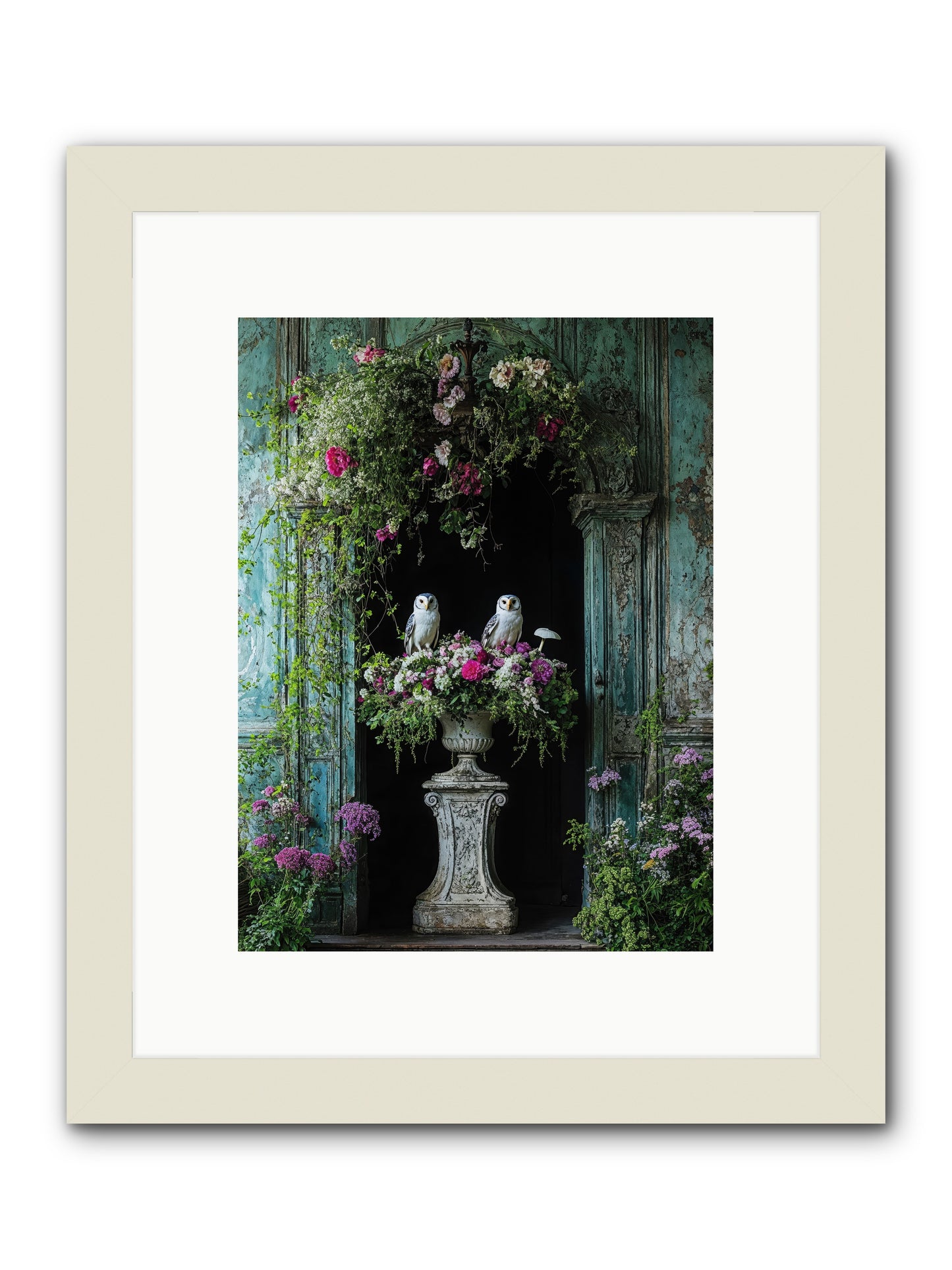 Midnight Conservatory -- Framed Print - White 9x12