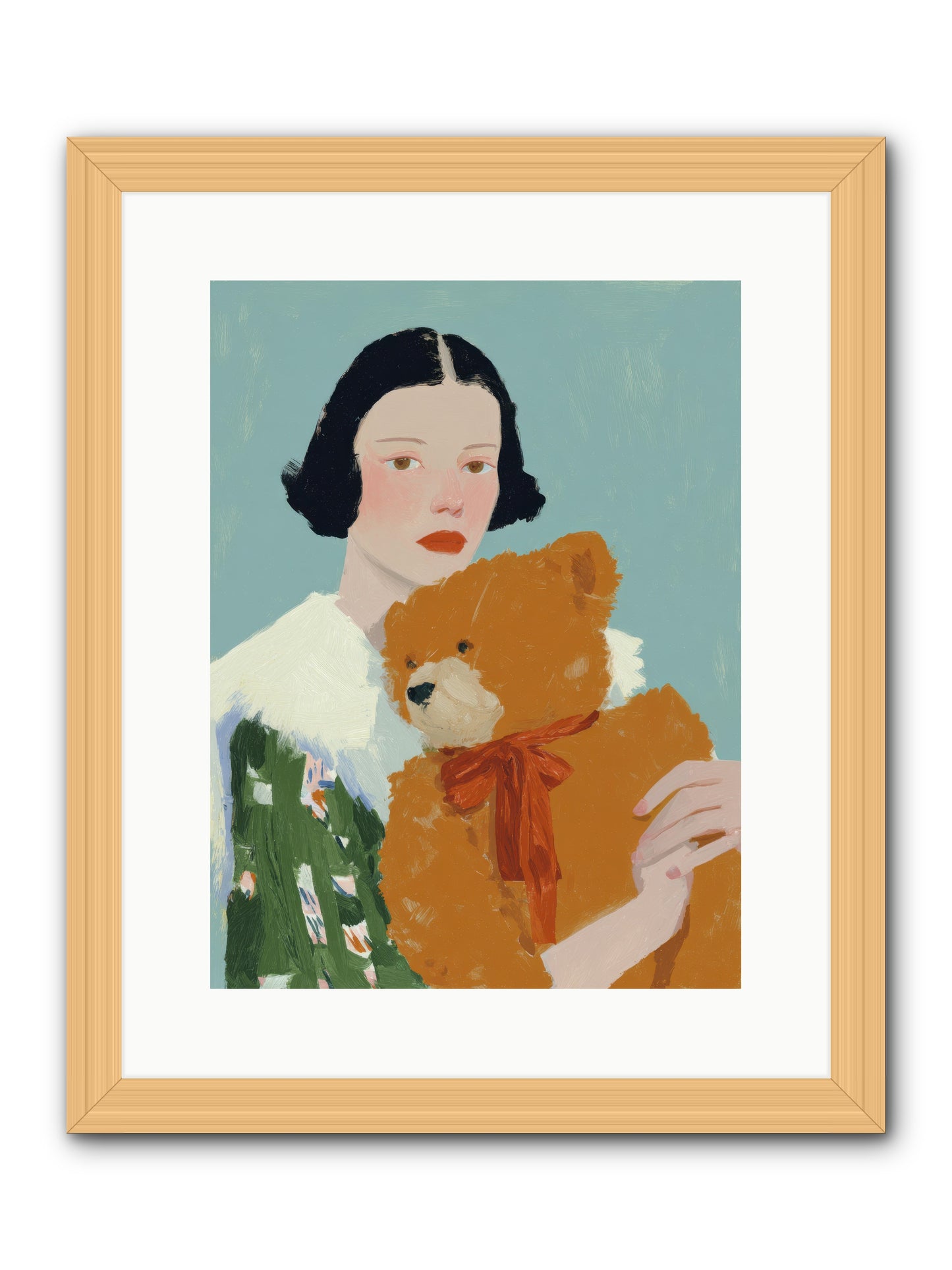 Midnight Conversation -- Framed Print - Natural 12x16