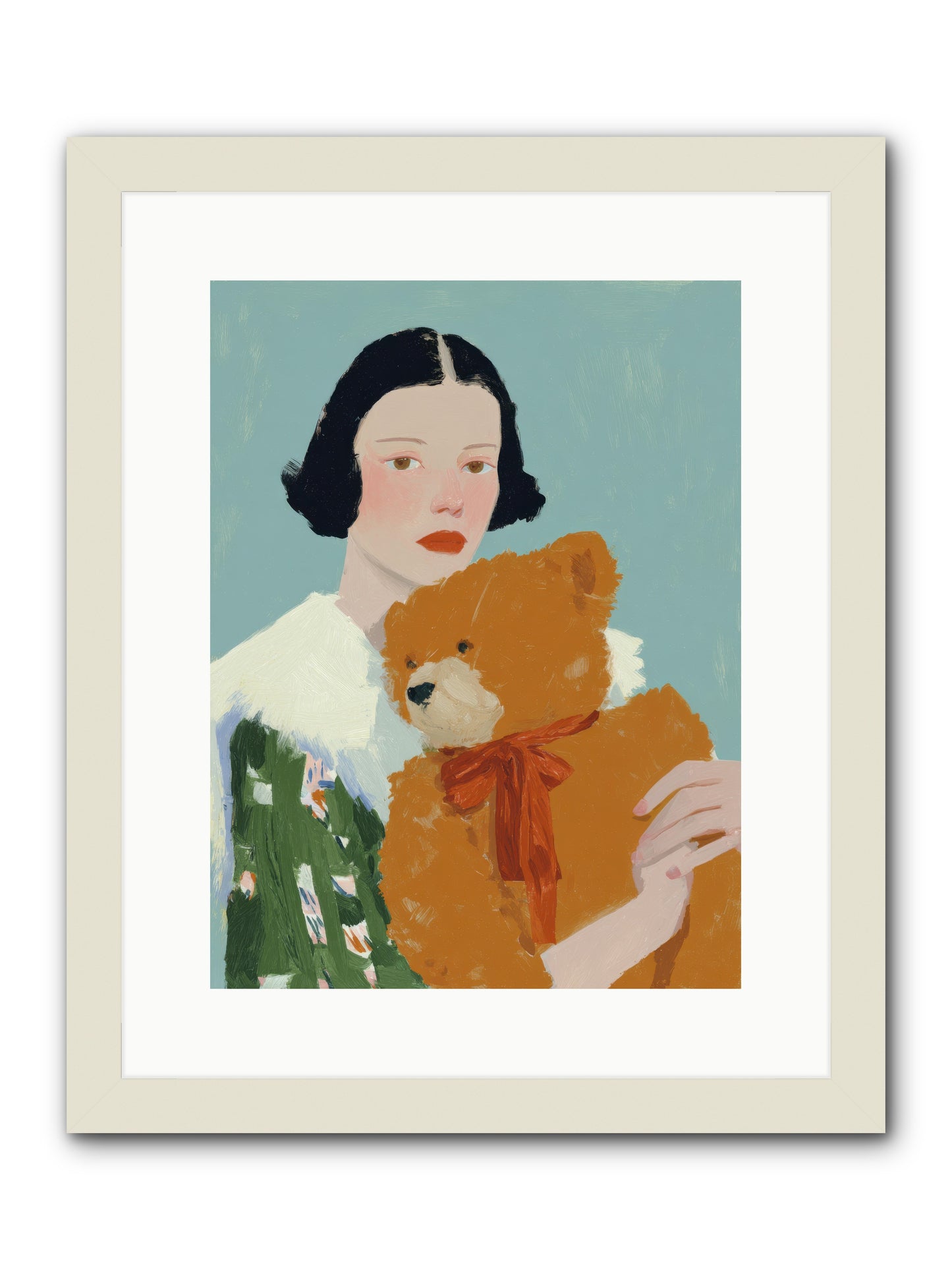 Midnight Conversation -- Framed Print - White 12x16
