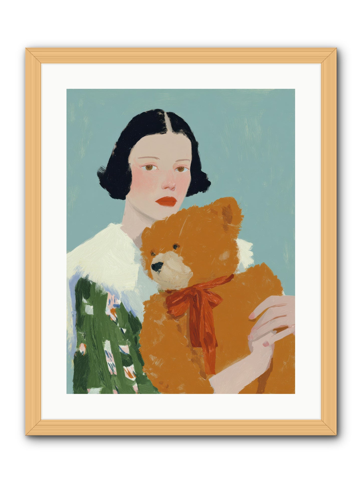 Midnight Conversation -- Framed Print - Natural 18x24