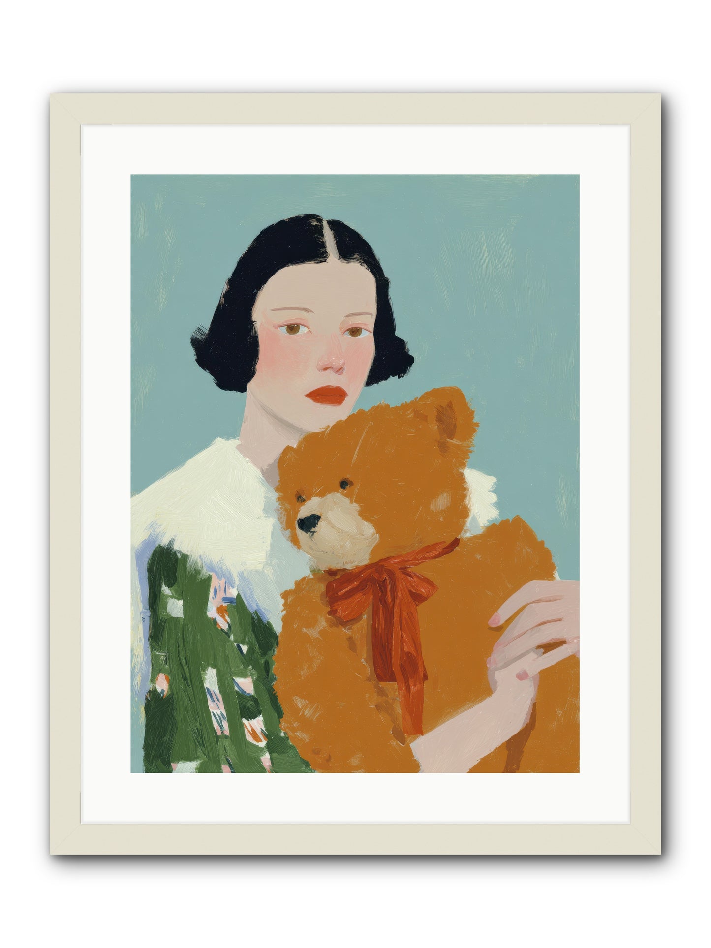 Midnight Conversation -- Framed Print - White 18x24