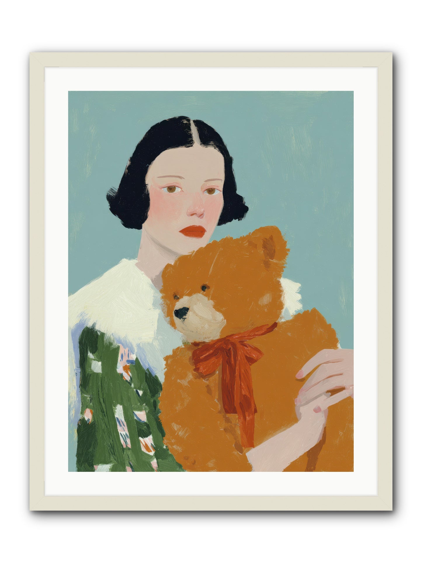 Midnight Conversation -- Framed Print - White 24x32