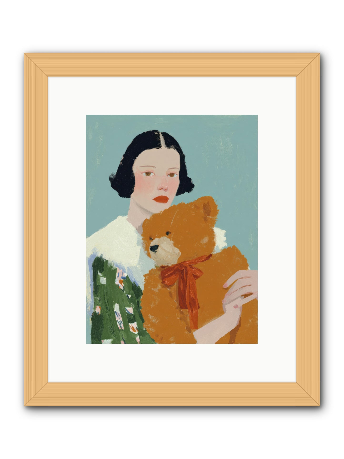 Midnight Conversation -- Framed Print - Natural 9x12