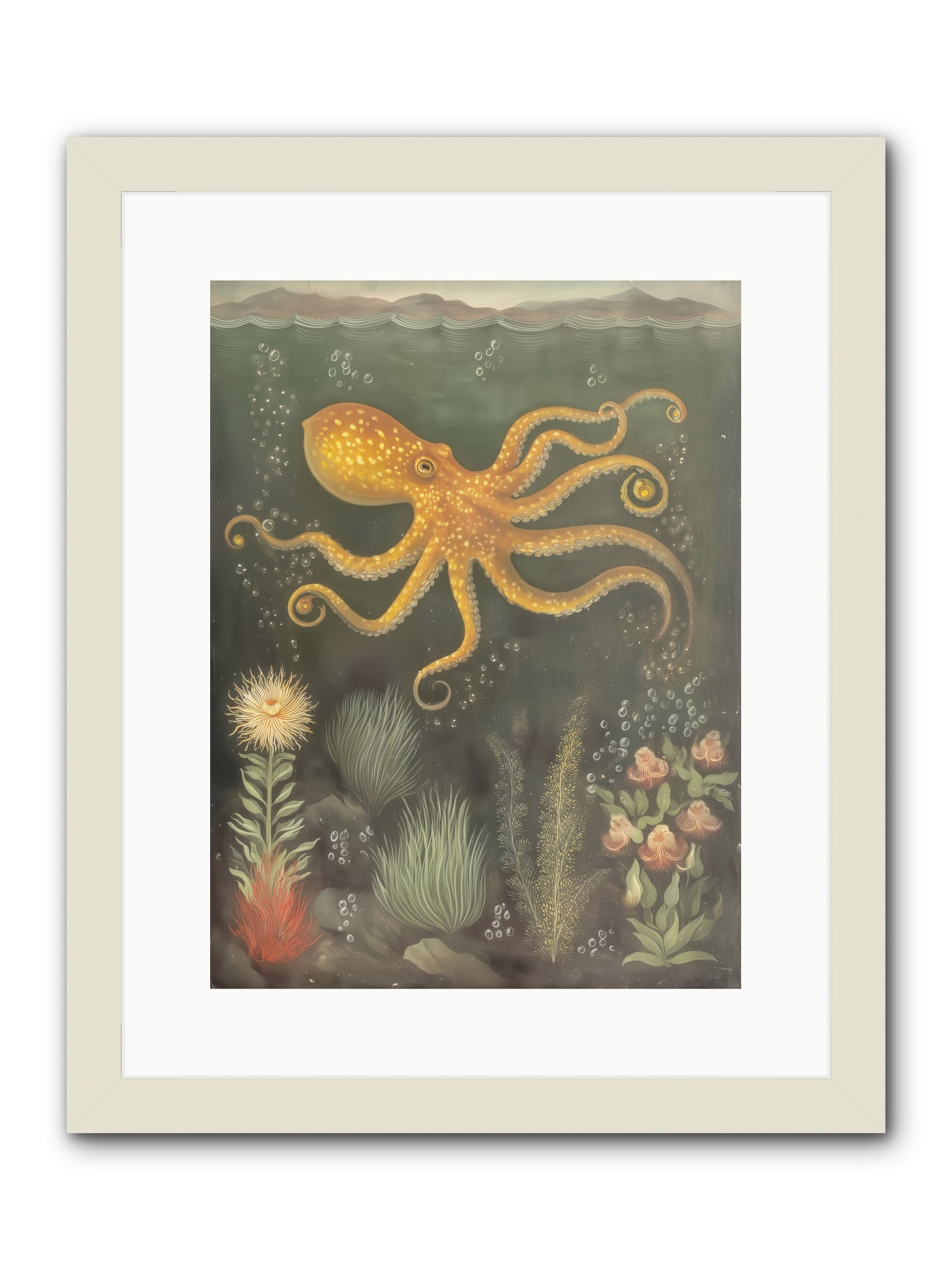 Midnight Dancer -- Framed Print - White 12x16