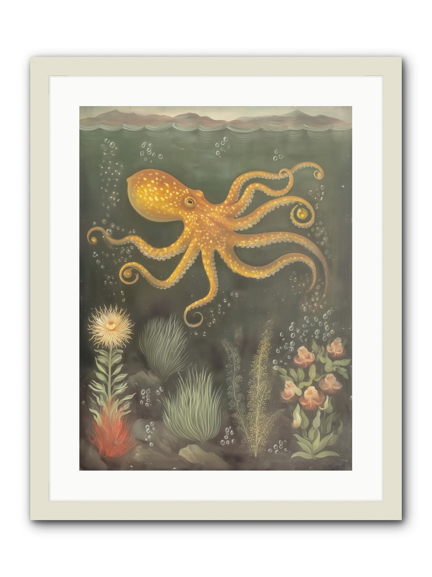 Midnight Dancer -- Framed Print - White 18x24