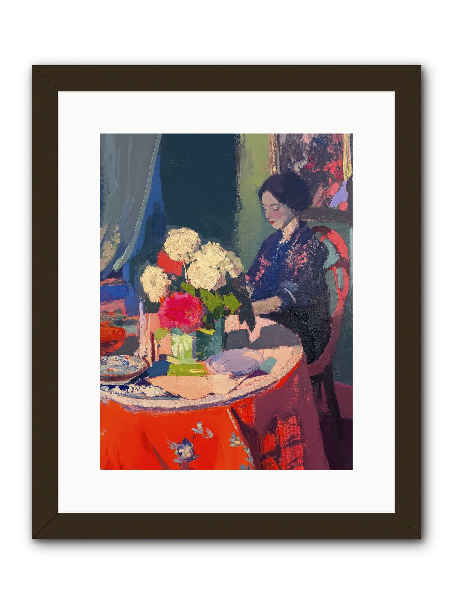 Midnight Finch-REZ -- Framed Print - Black 12x16