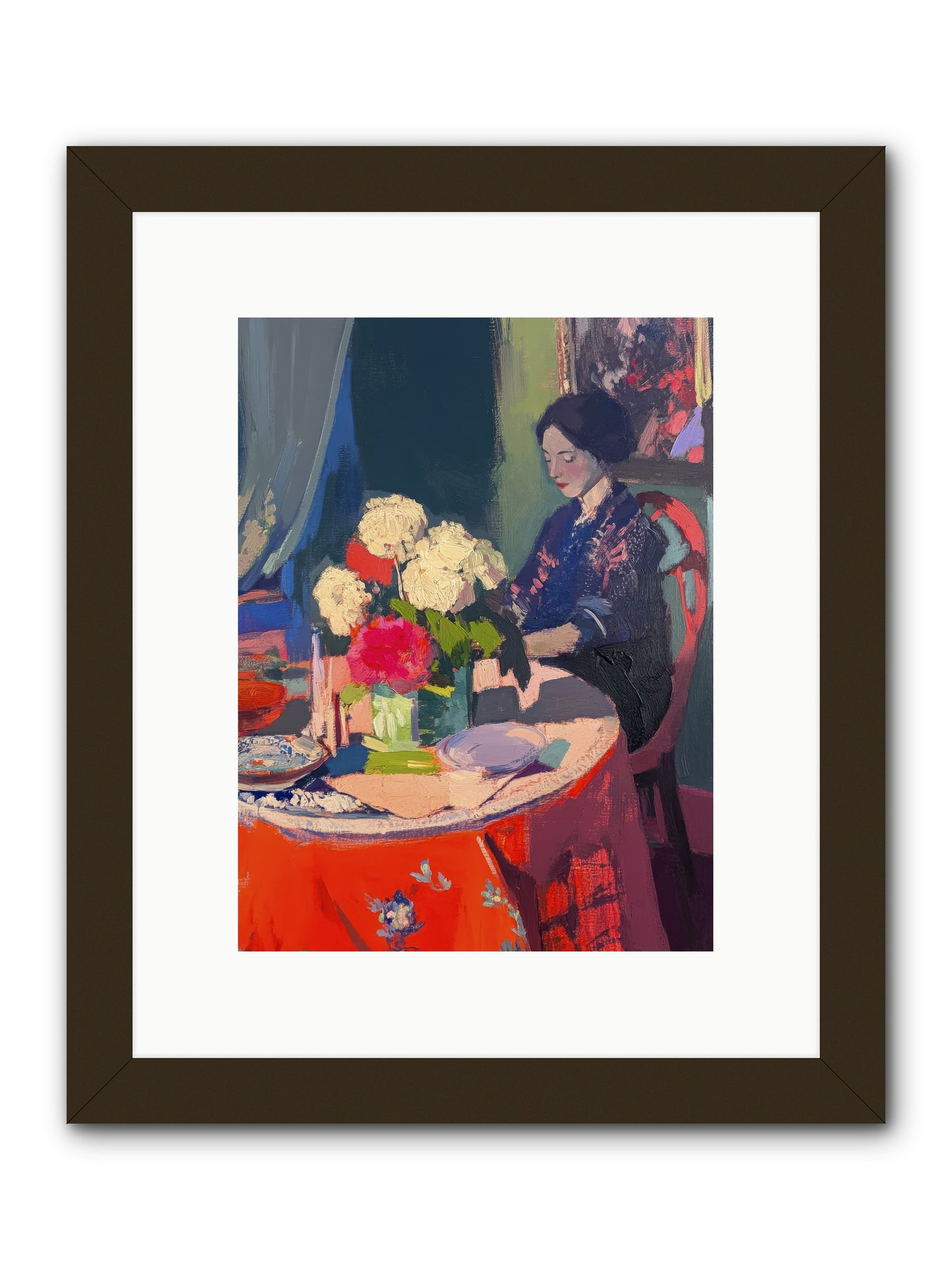 Midnight Finch-REZ -- Framed Print - Black 9x12