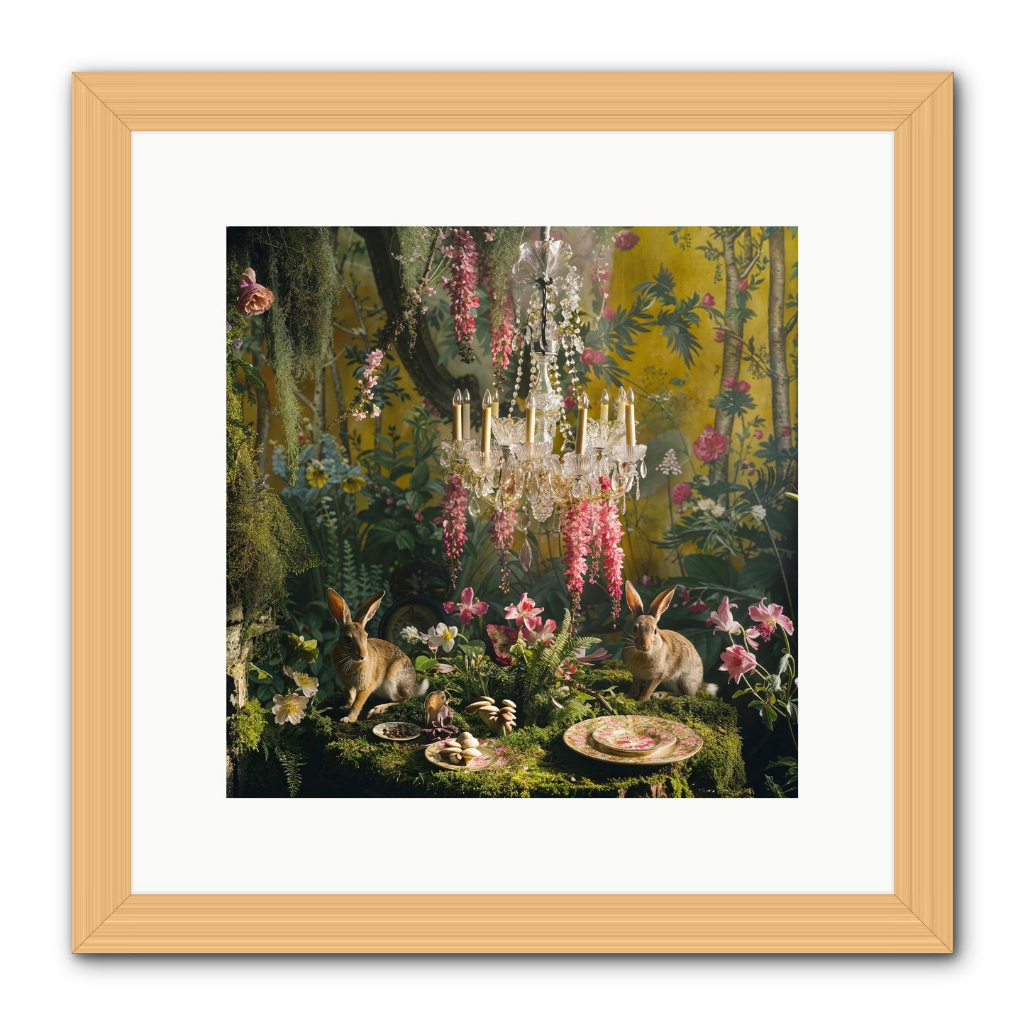 Midnight In Paris -- Framed Print - Natural 12x12