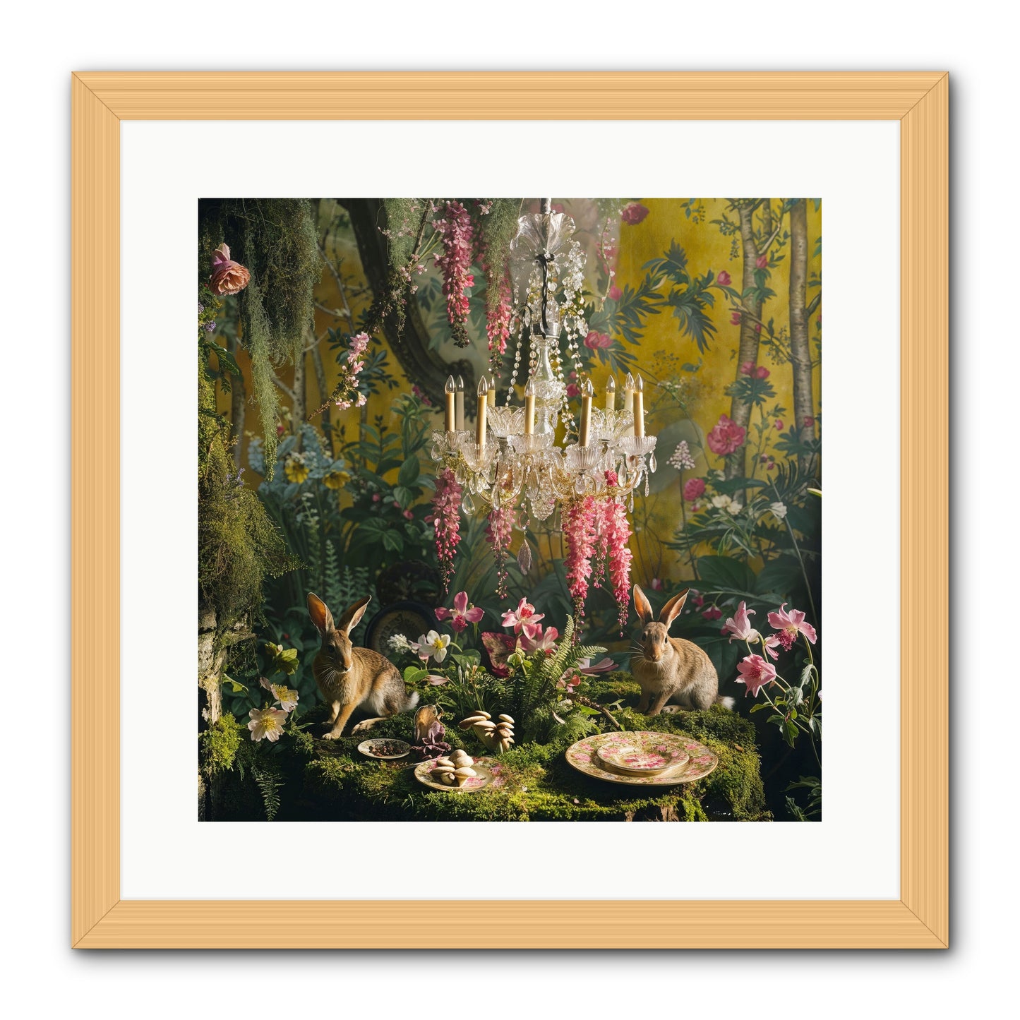 Midnight In Paris -- Framed Print - Natural 16x16